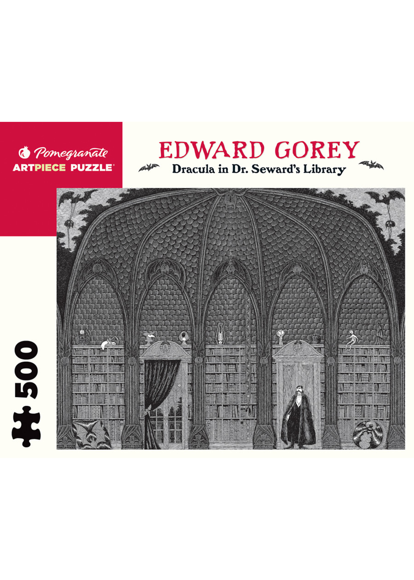 Pomegranate E Gorey: Dracula in Seward's Library - 500 Piece Puzzle