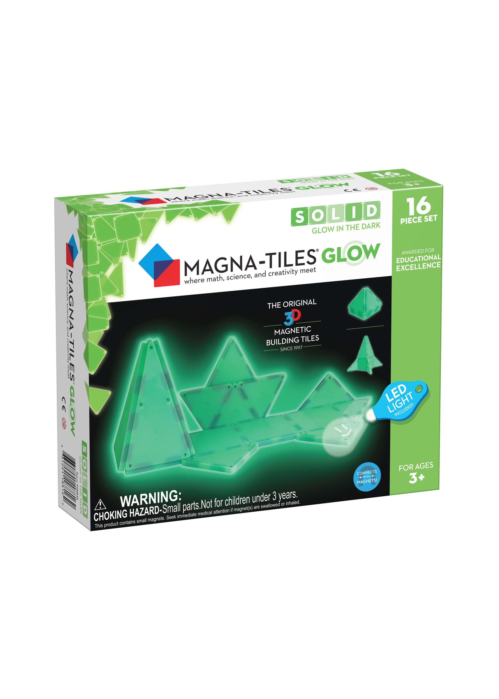 Valtech Magna-Tiles® Glow in the Dark 16-Piece Set