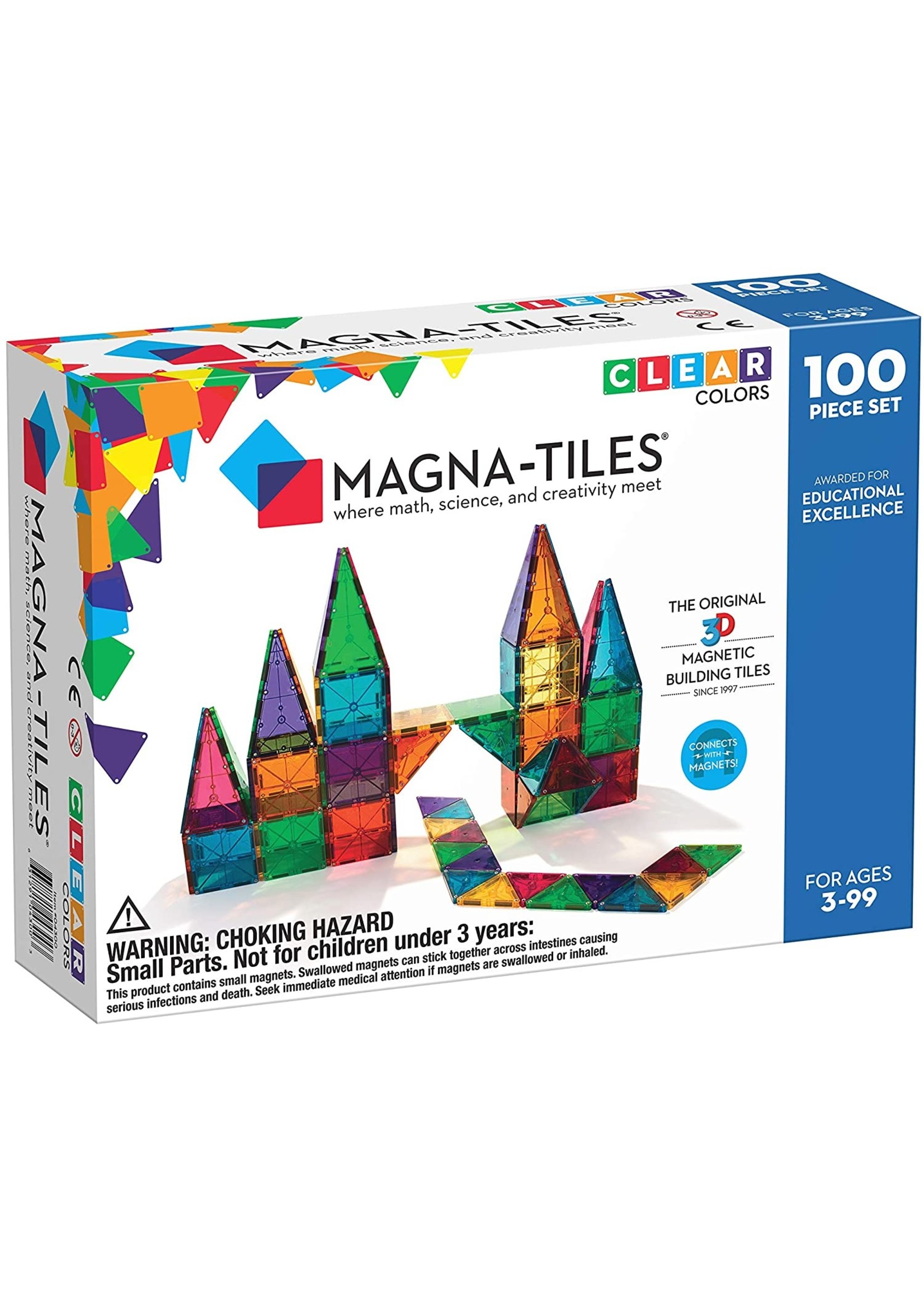 Valtech Magna-Tiles® Clear Colors 100-Piece Set