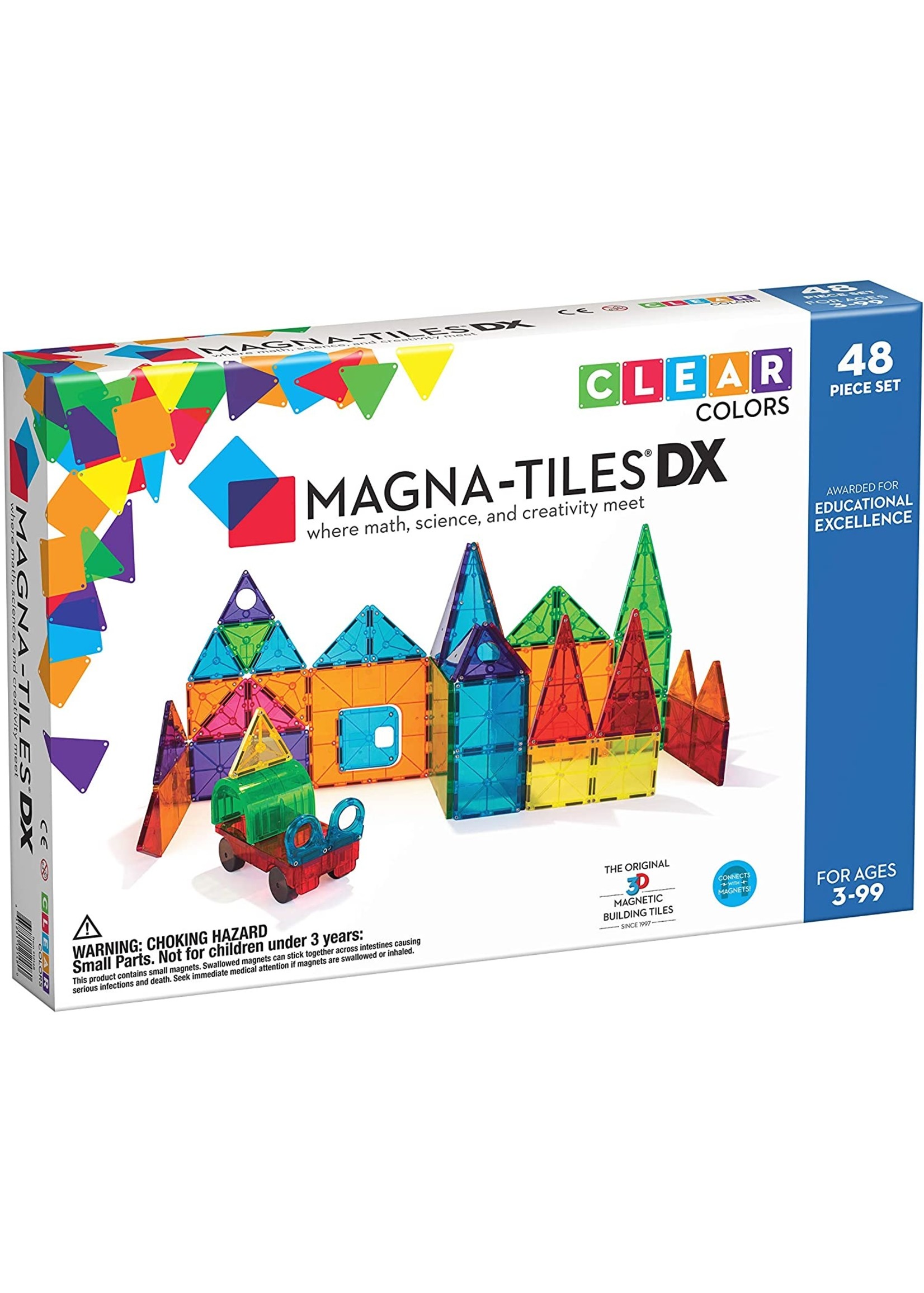 Valtech Magna-Tiles® Clear Colors 48-Piece Deluxe Set