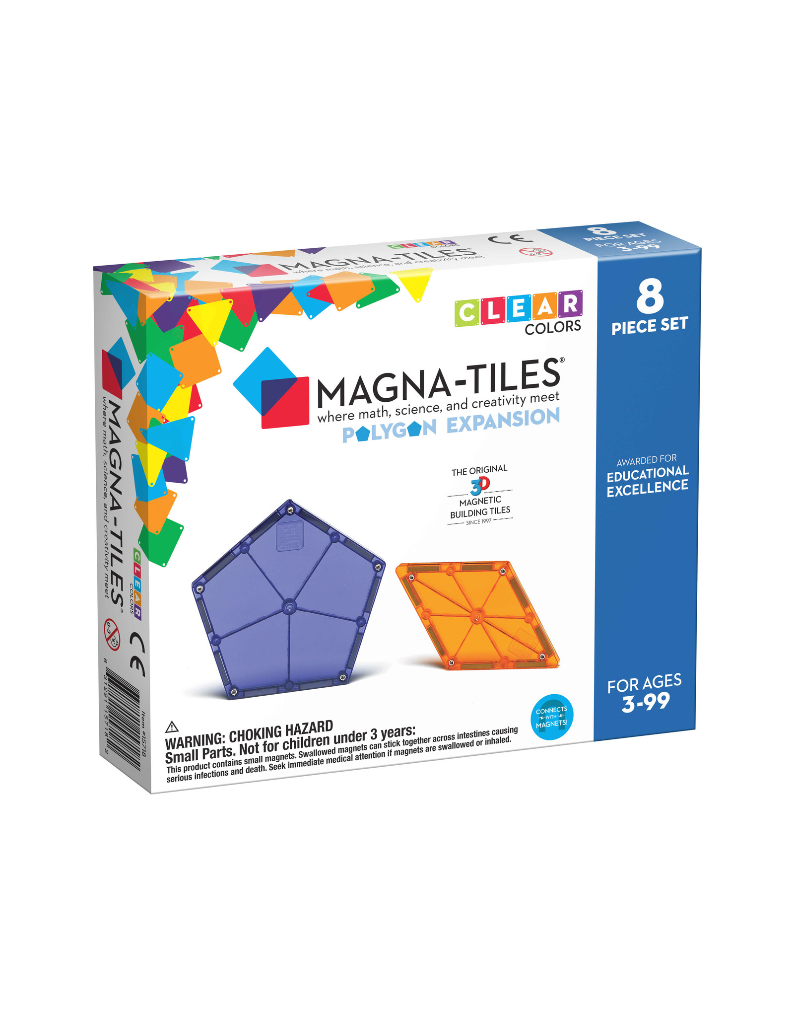 Magna-Tiles® Polygons 8-Piece Expansion Set - Hub Hobby