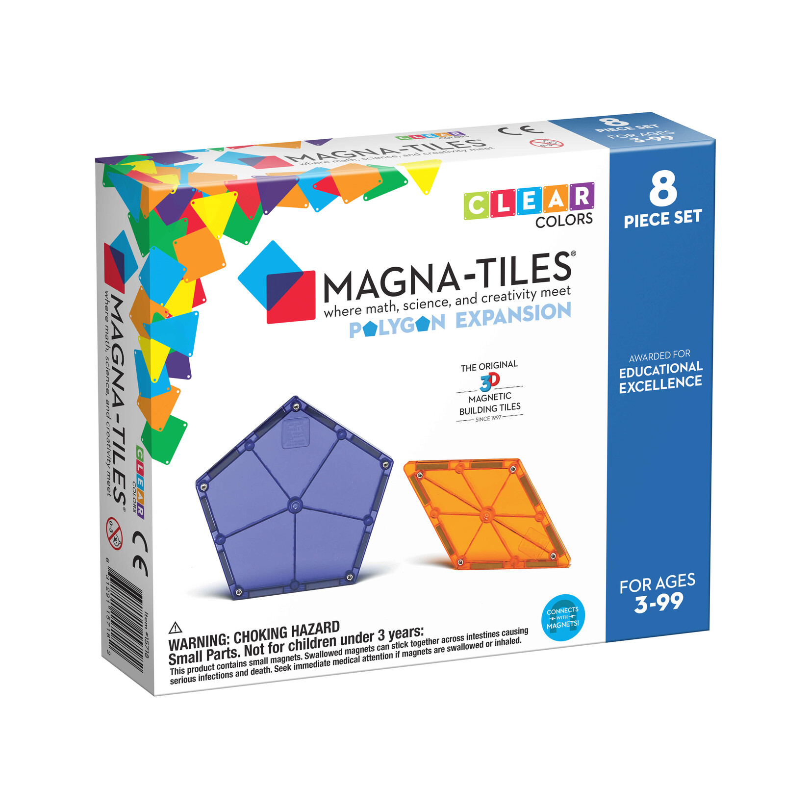 Valtech Magna-Tiles® Polygons 8-Piece Expansion Set