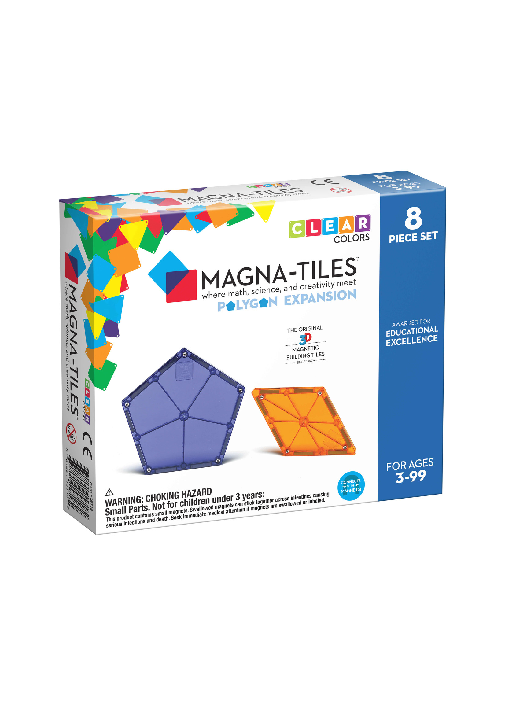 Valtech Magna-Tiles® Polygons 8-Piece Expansion Set