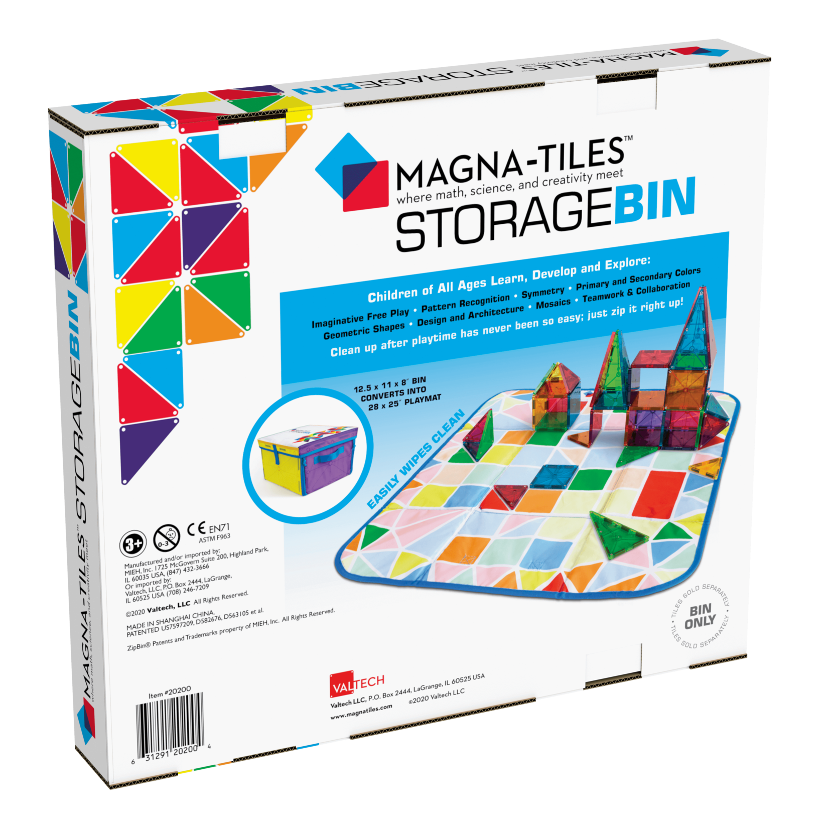 Valtech Magna-Tiles® Storage Bin & Interactive Play-mat