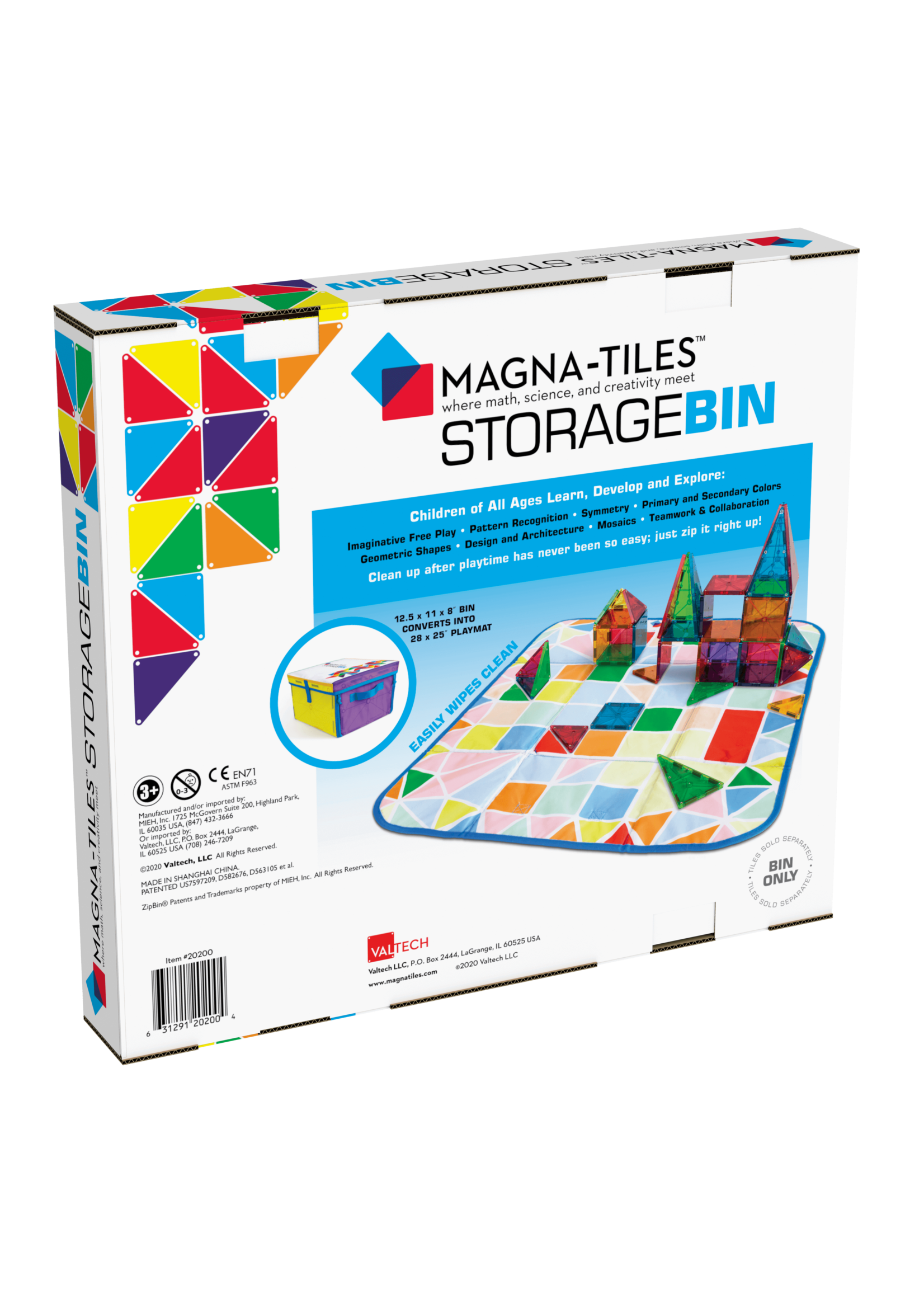 Valtech Magna-Tiles® Storage Bin & Interactive Play-mat