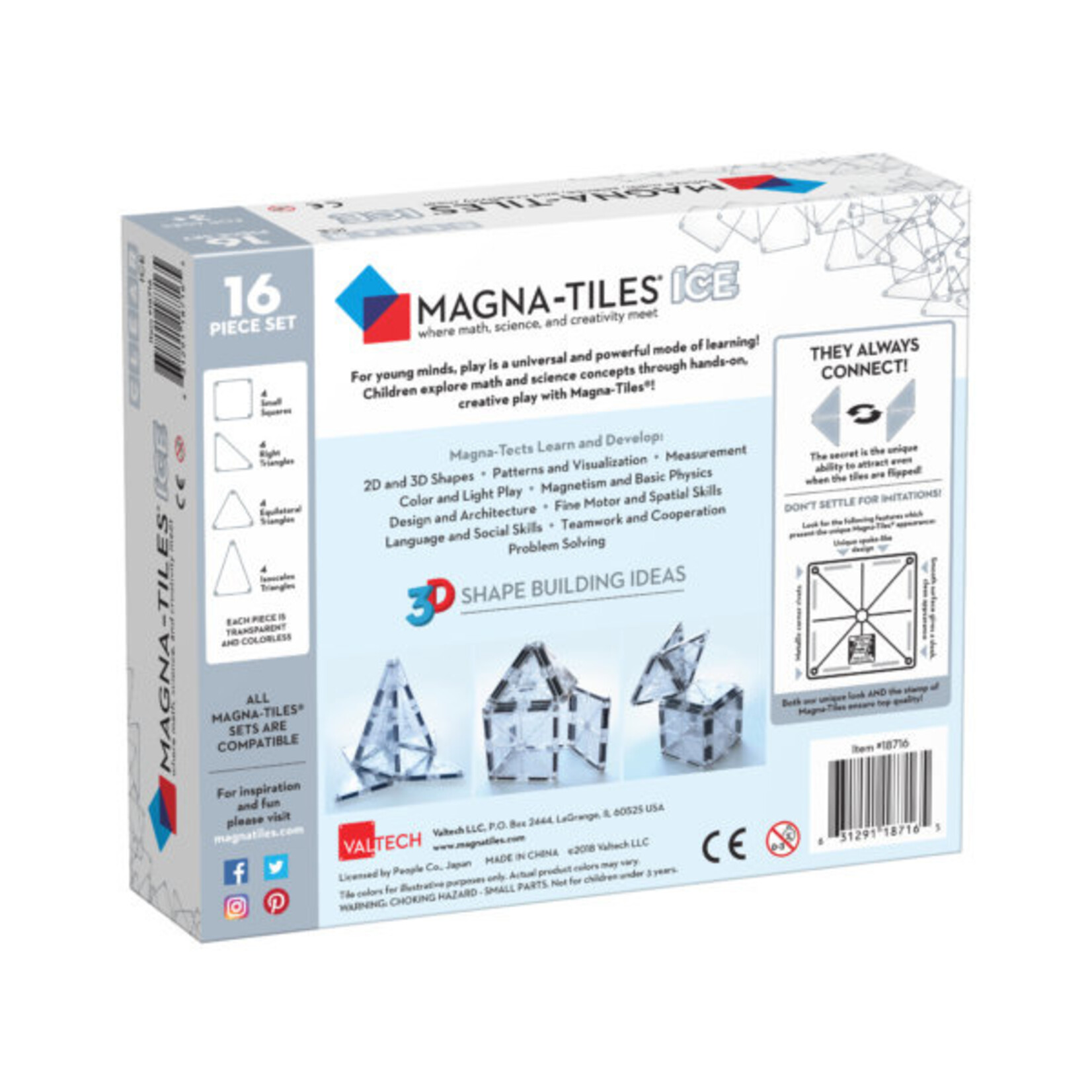 Valtech Magna-Tiles® ICE 16-Piece Set