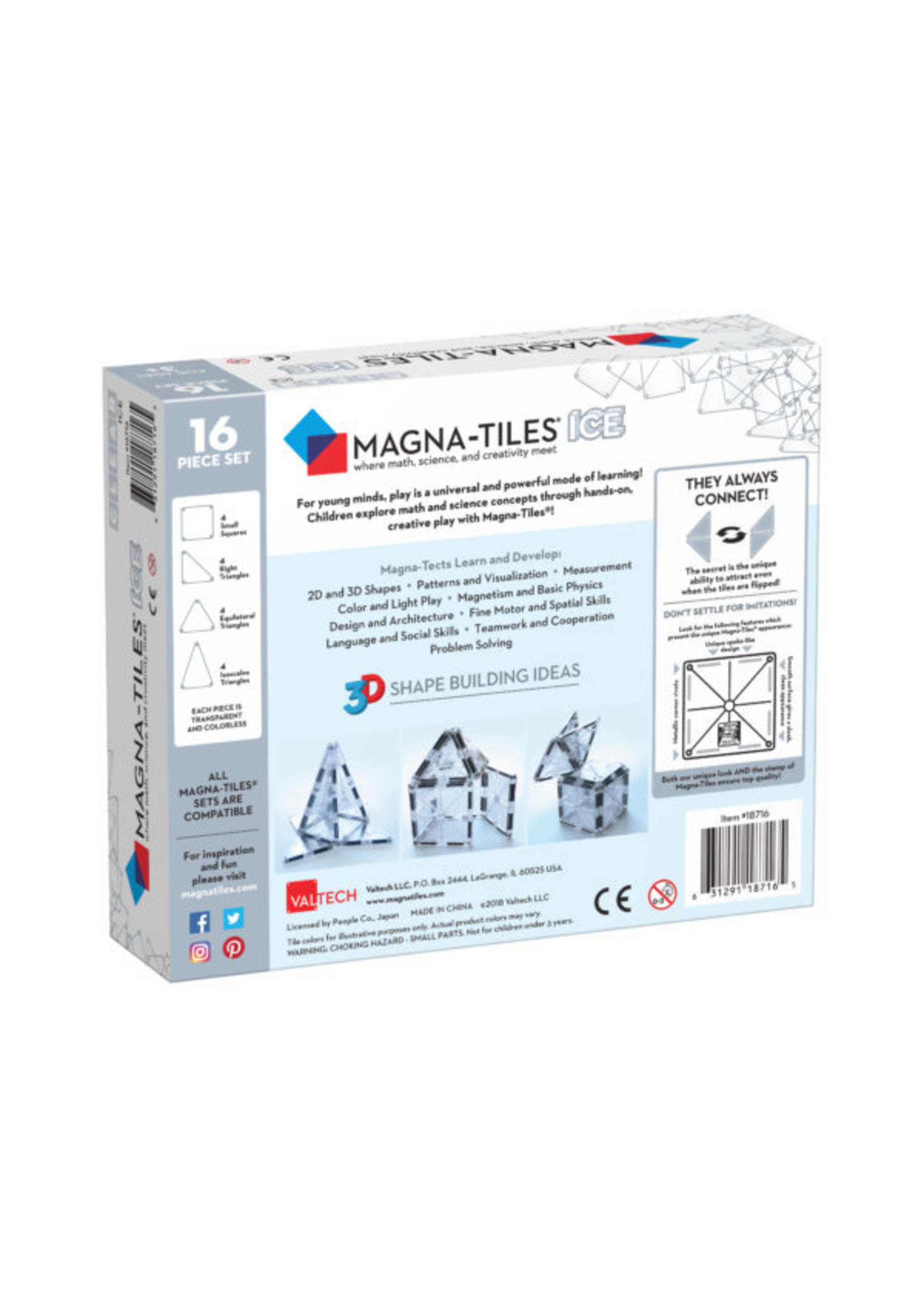 Magna-Tiles Rectangles 8 Piece Expansion Set, Magna-Tiles