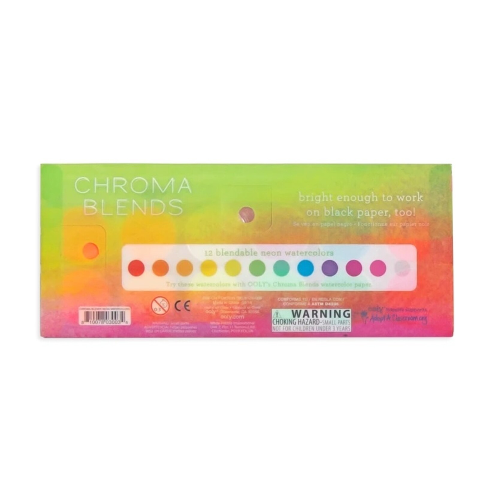 Ooly Chroma Blends Watercolor Paint Set - Neon