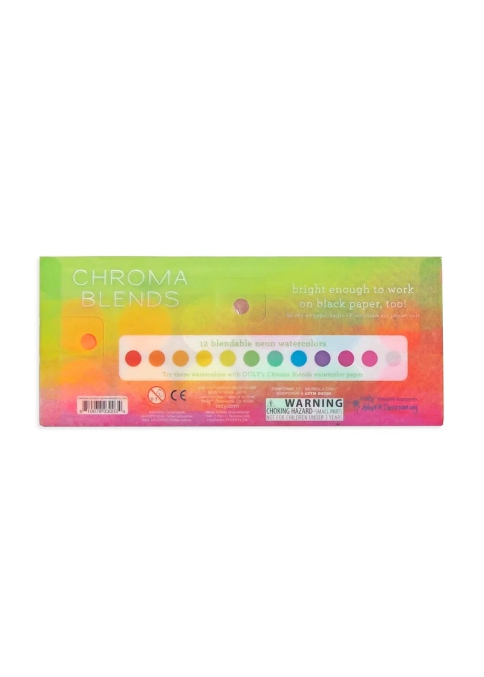 Ooly Chroma Blends Watercolor Paint Set - Neon