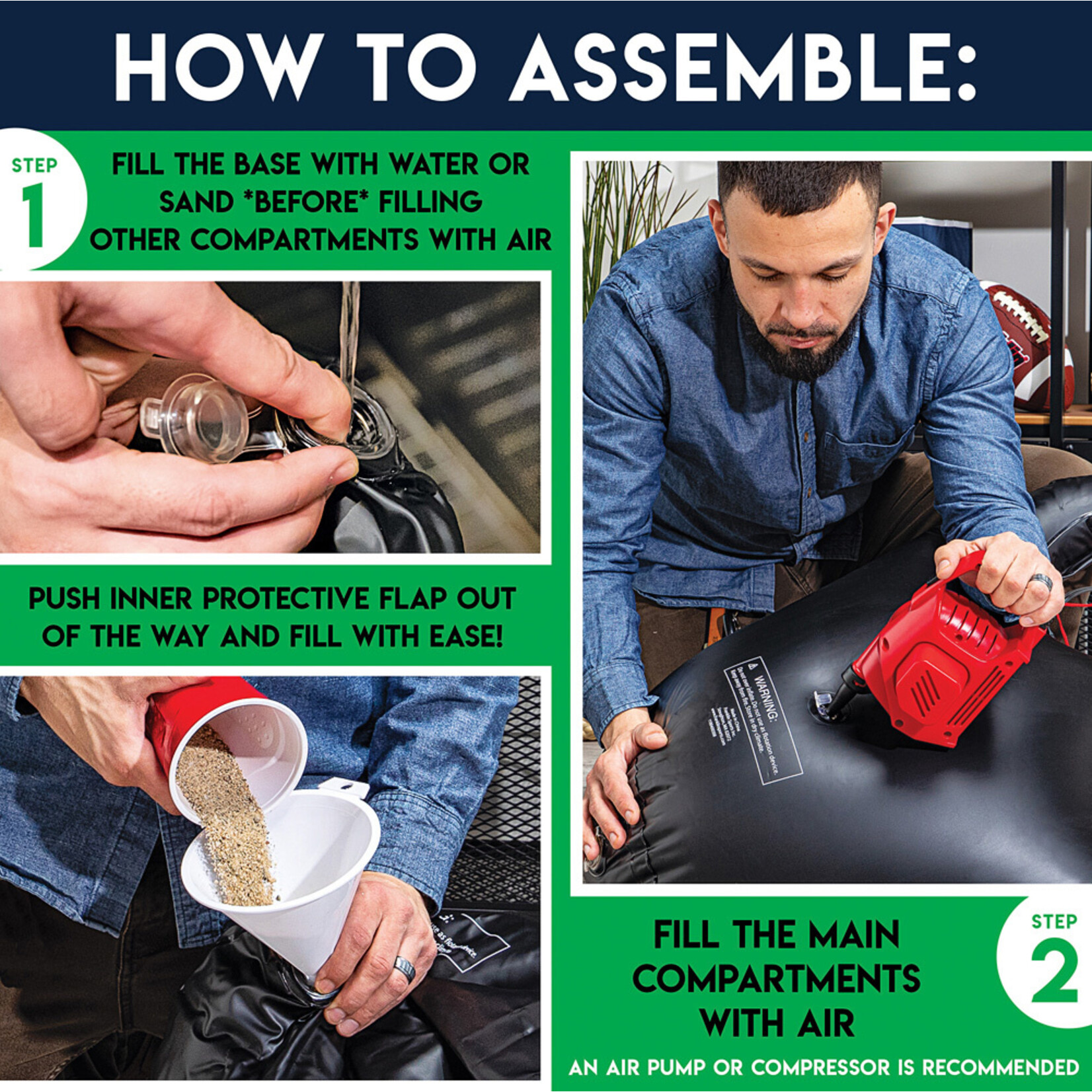 Franklin Inflatable 3-Hole Football Target