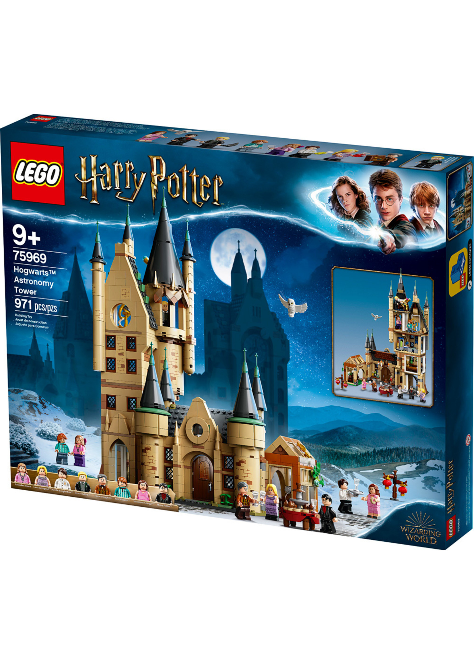 LEGO Harry Potter Hogwarts Astronomy Tower 75969, Castle Toy Playset with 8  Character Minifigures including Harry Potter and Draco Malfoy, Wizarding