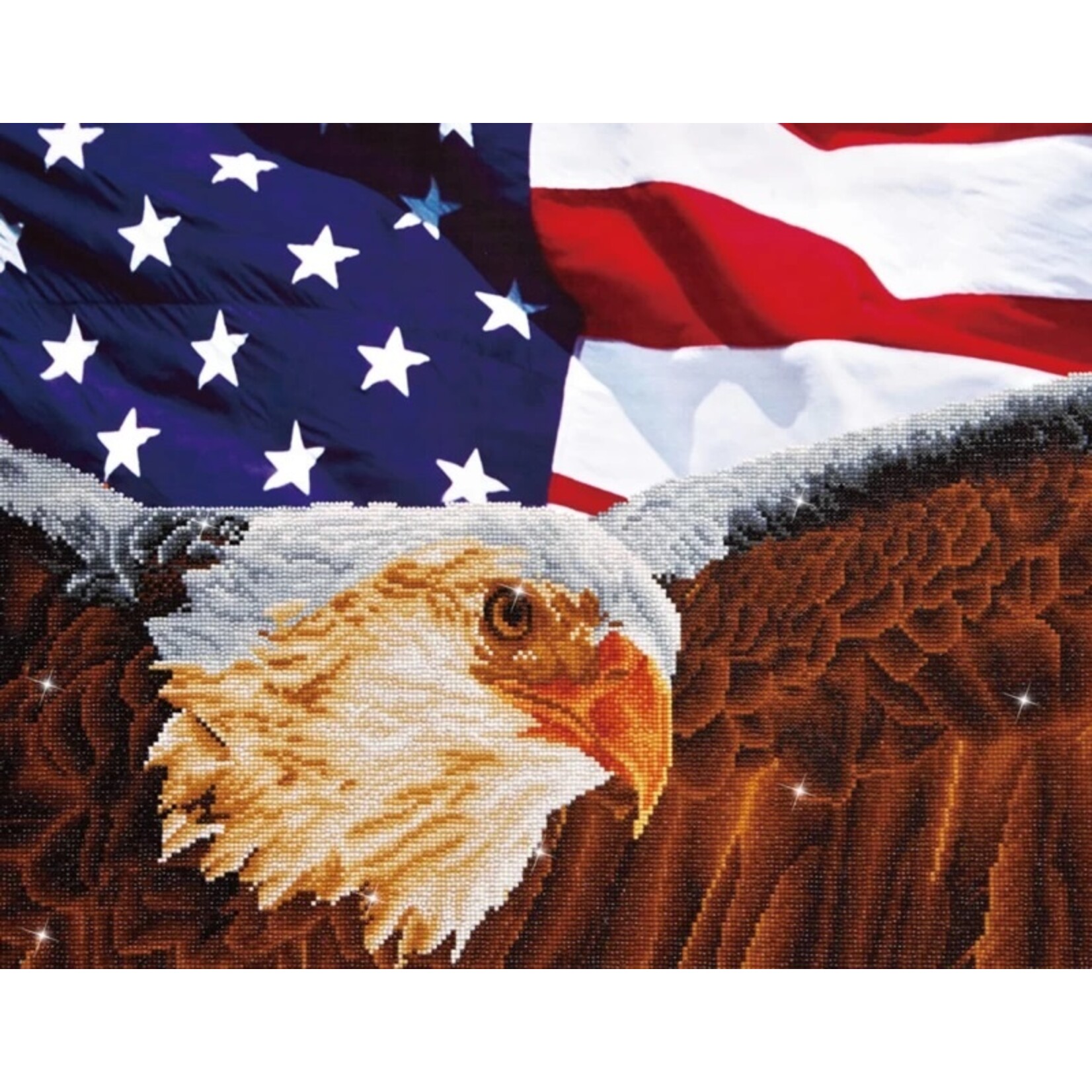 Diamond Dotz Bald Eagle & Flag - Facet Art Kit
