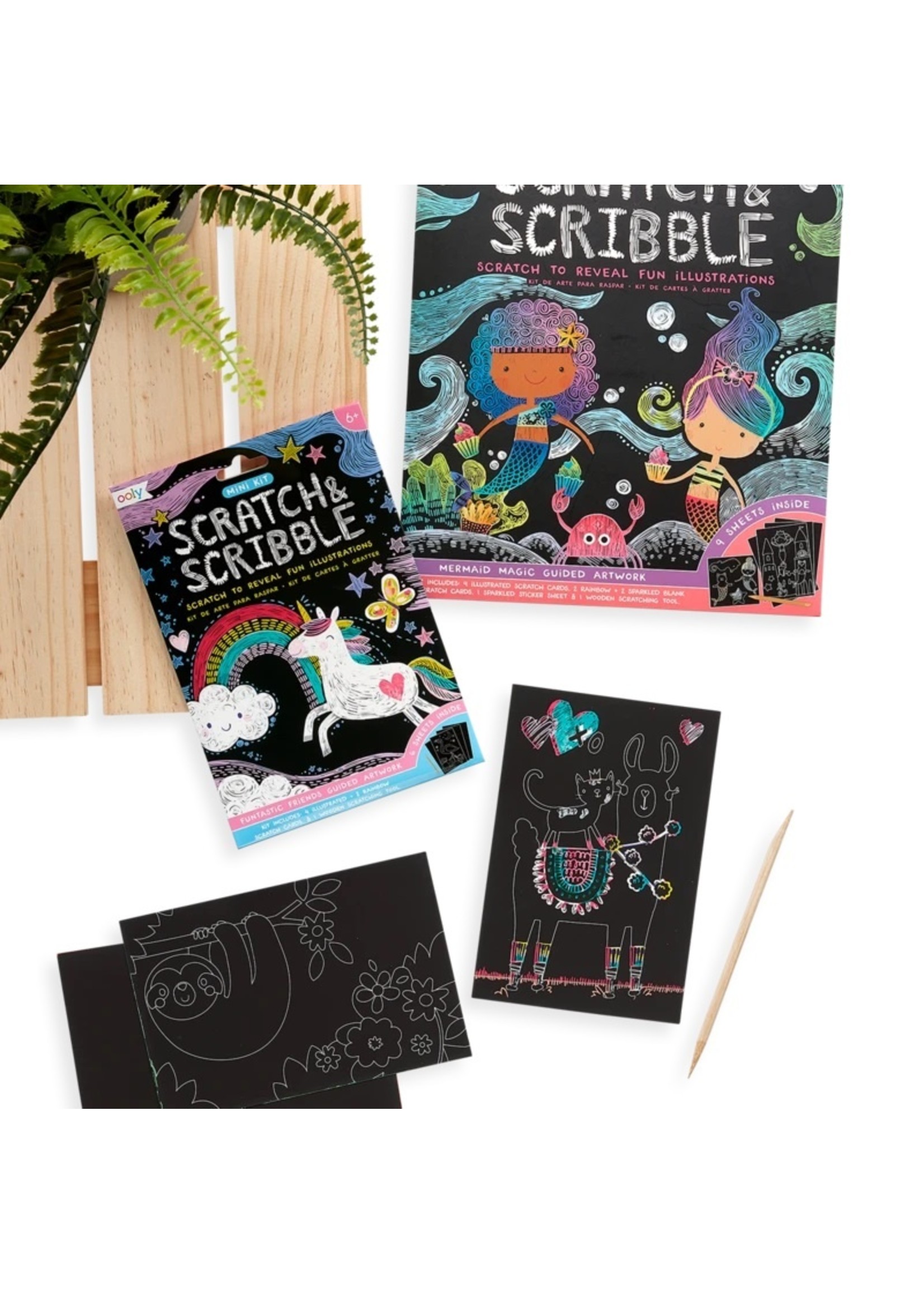 Ooly Mini Scratch & Scribble: Funtastic Friends /12