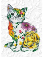 Diamond Dotz Flower Puss - Facet Art Kit