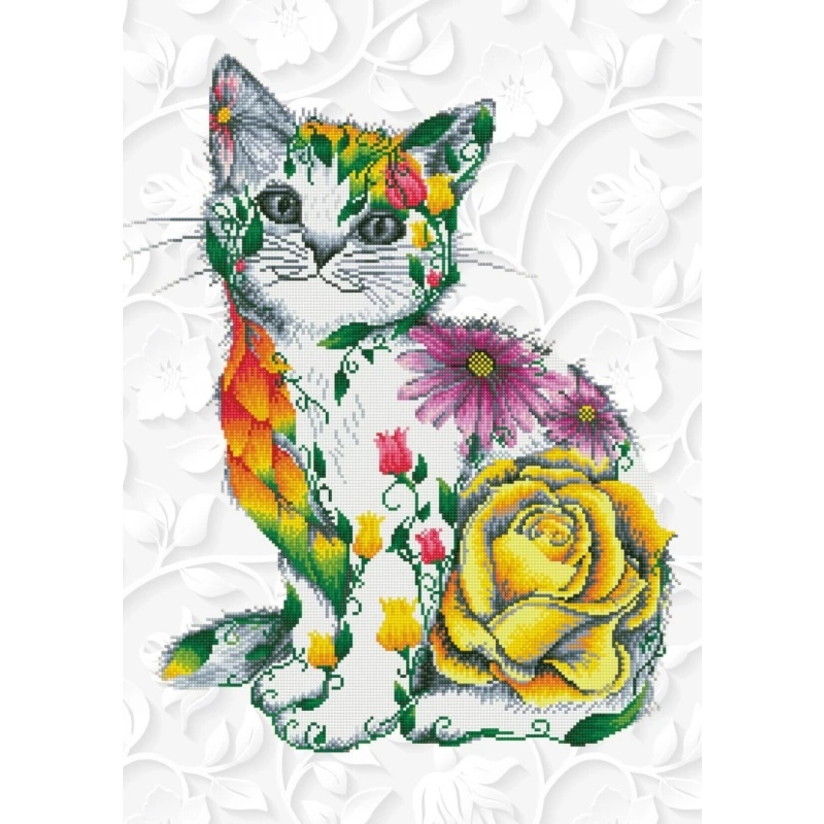 Diamond Dotz Flower Puss - Facet Art Kit