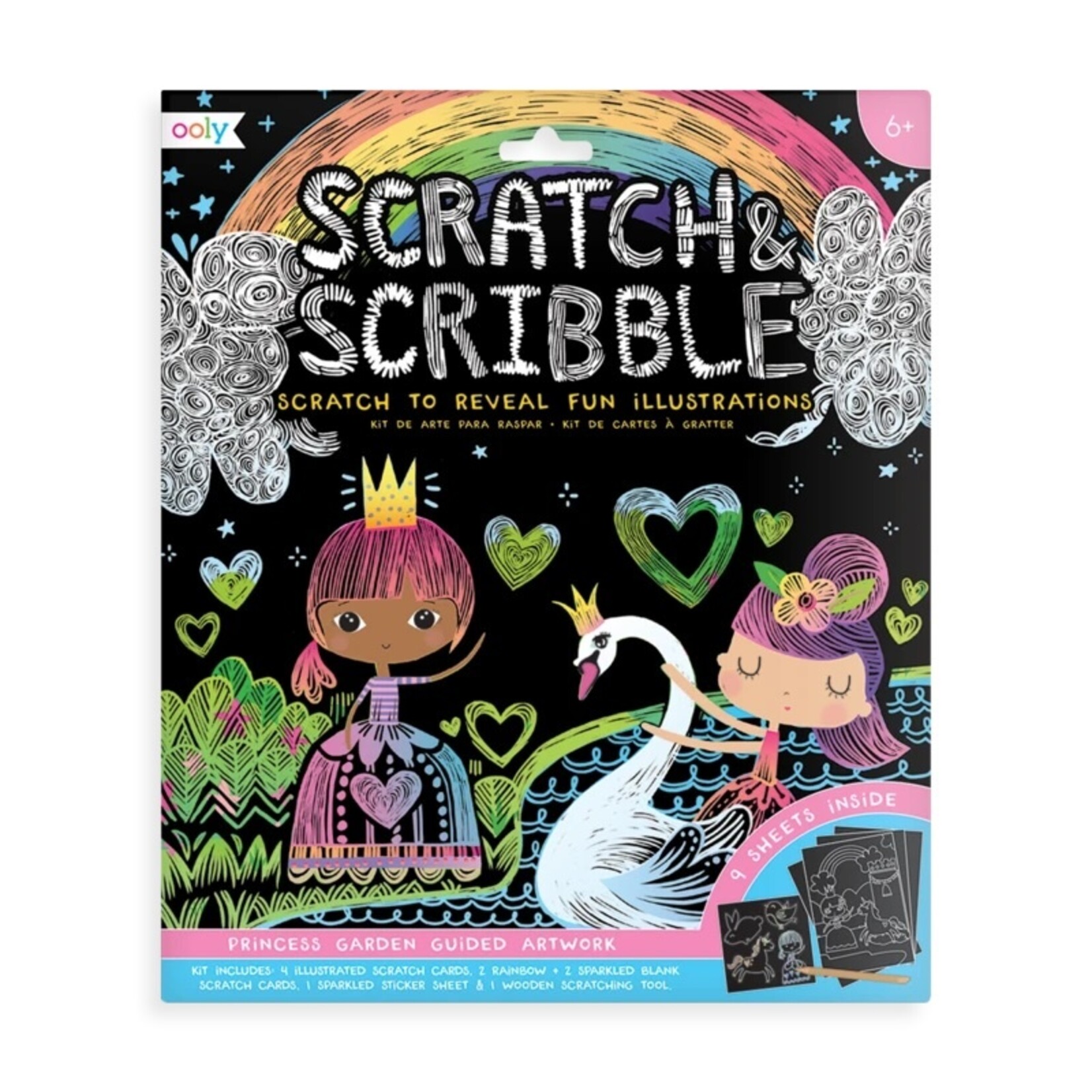 Ooly Scratch & Scribble Princess Garden  /6
