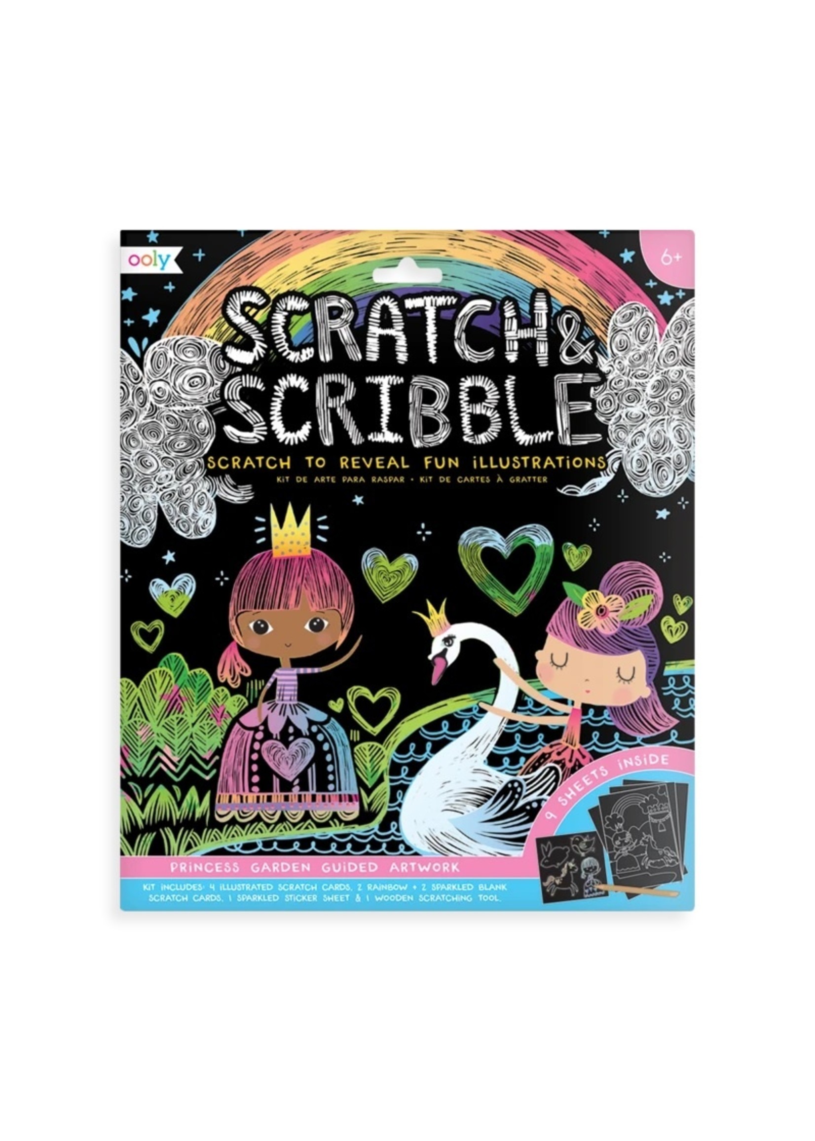 Ooly Scratch & Scribble Princess Garden  /6