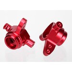 Traxxas 6837R - Aluminum Steering Blocks, Left & Right - Red