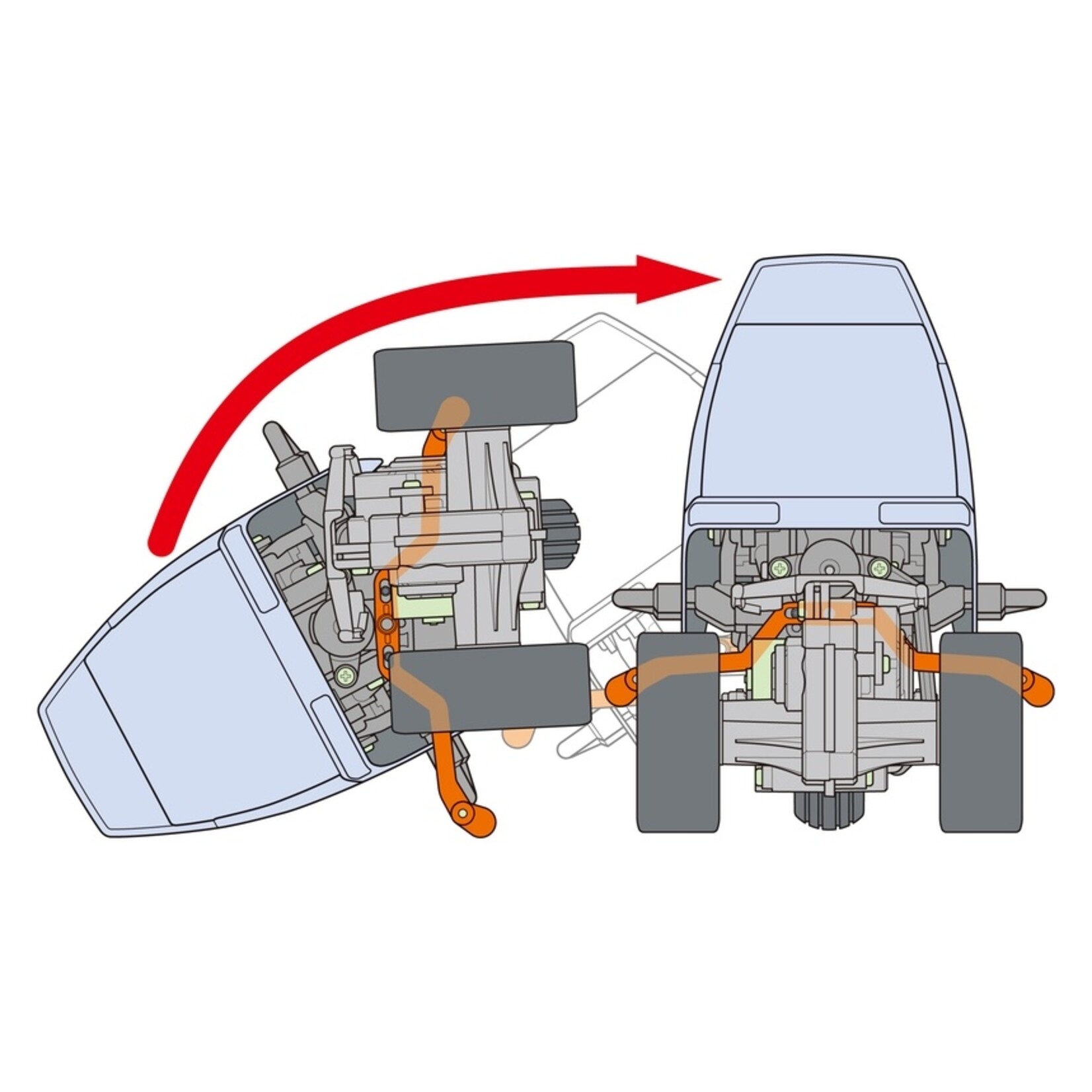 Tamiya 1/8 Dancing Rider Trike - T3-01 Chassis Kit