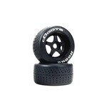 Arrma ARA550084 - 1/7 dBoots Hoons Rear 107 Silver Pre-Mounted Belted Tires