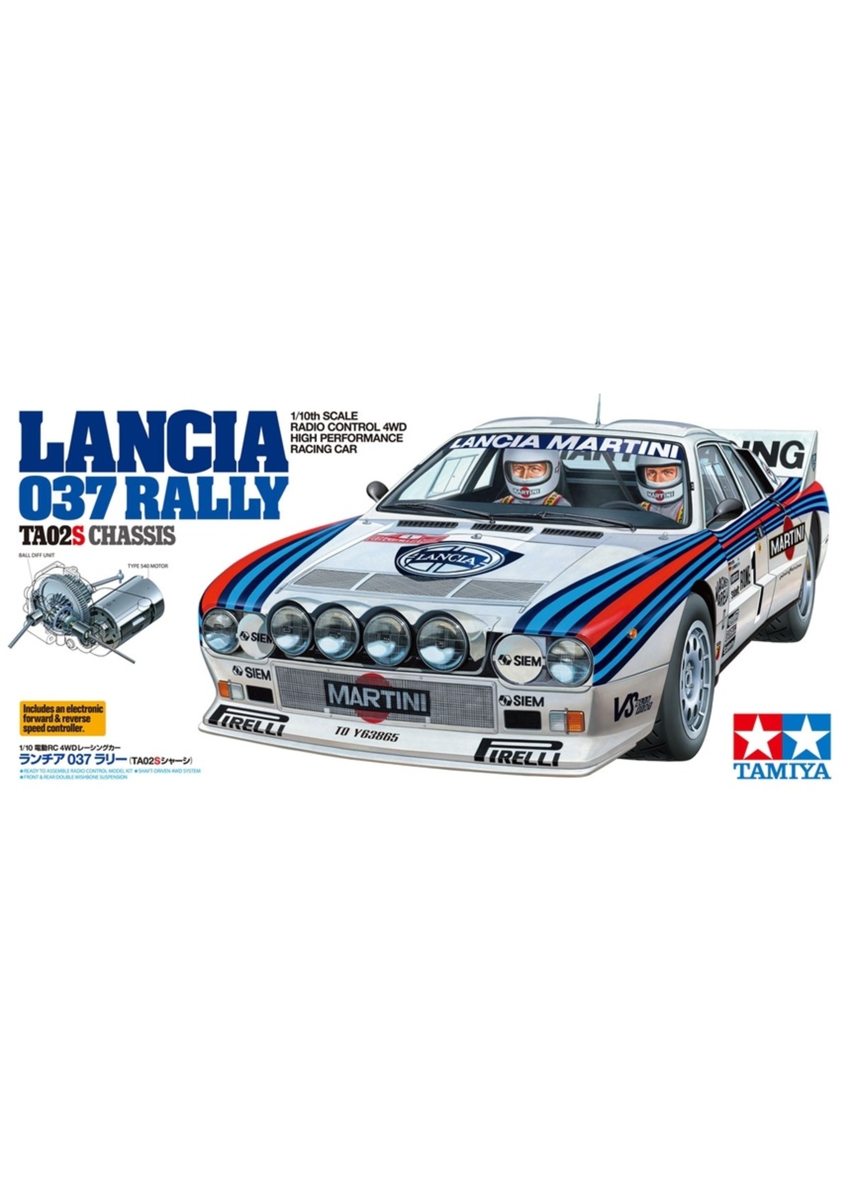 Tamiya 1/10 Lancia 037 Rally - TA02-S Chassis Kit