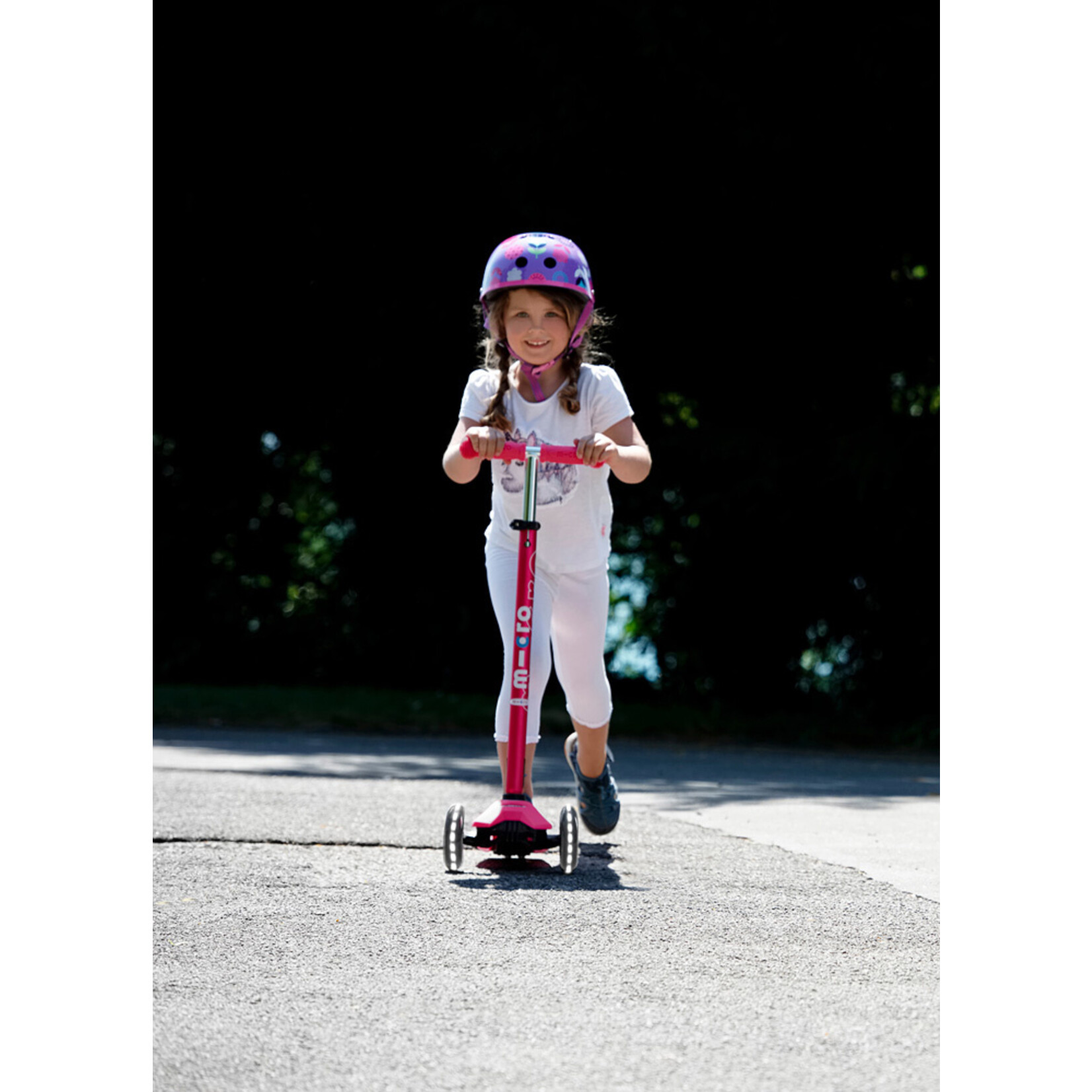 Micro Kickboard Micro Mini Deluxe LED Pink