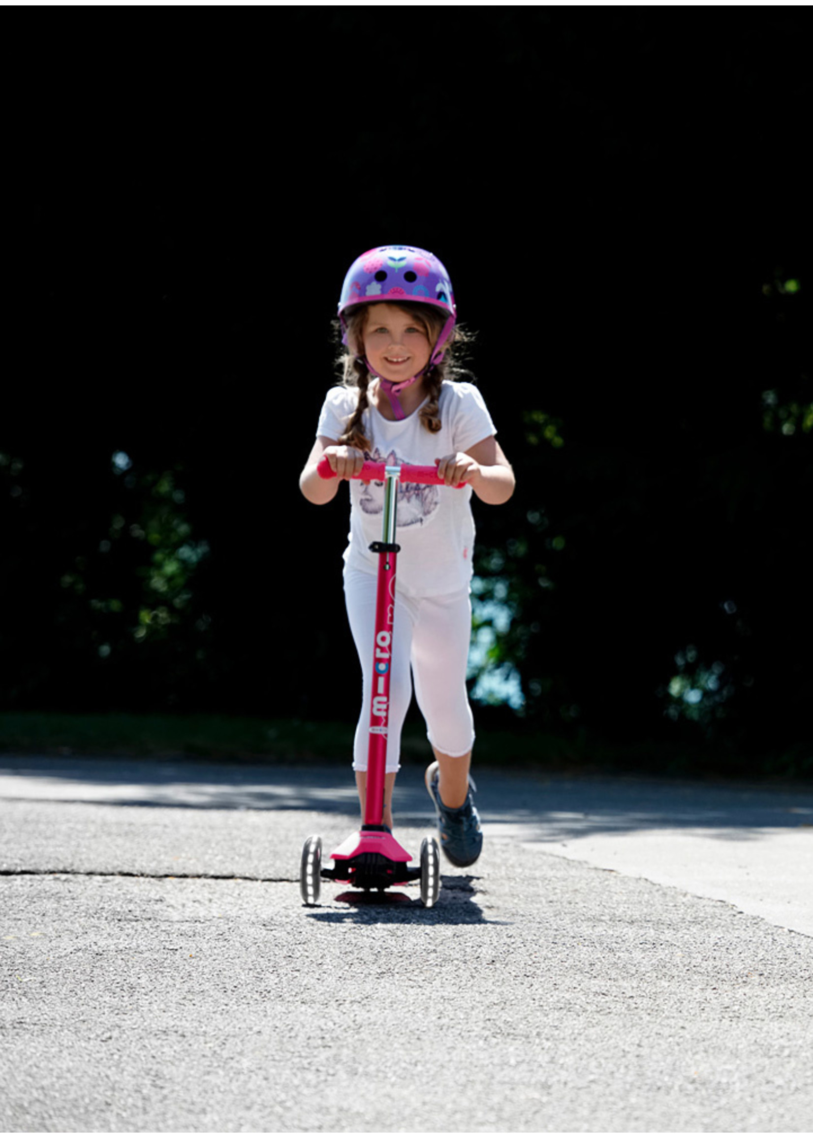 Micro Kickboard Micro Mini Deluxe LED Pink