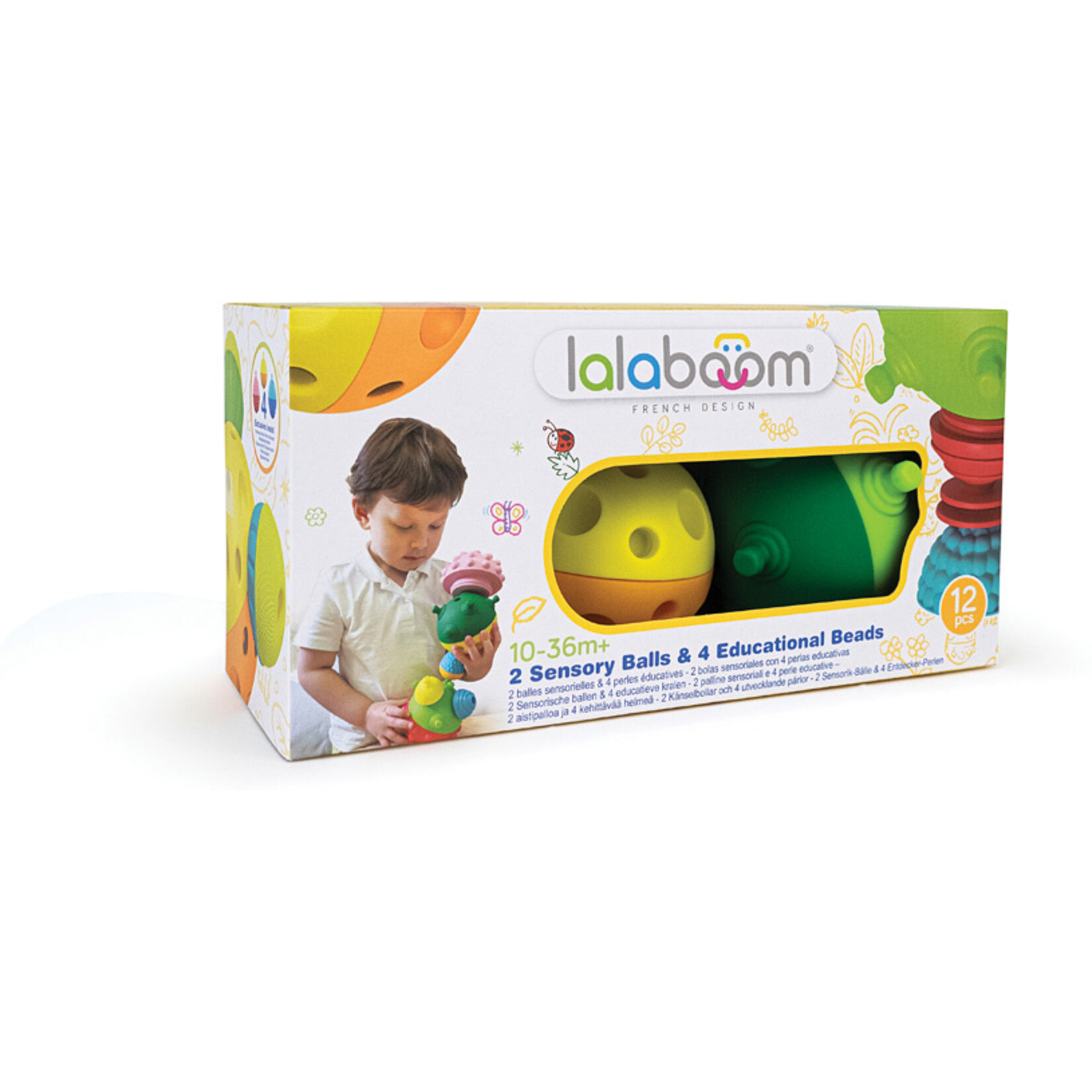 Janod Lalaboom  2 Sensory Balls & Beads - 12pcs