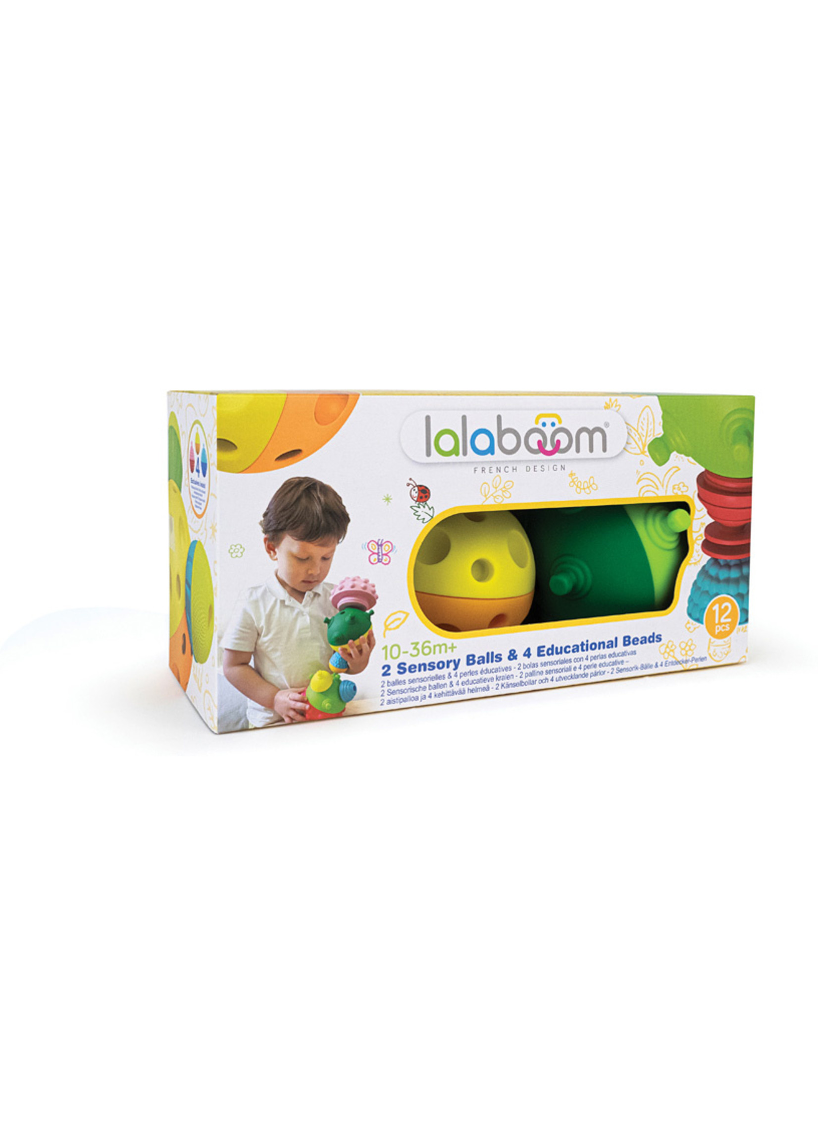 Janod Lalaboom  2 Sensory Balls & Beads - 12pcs