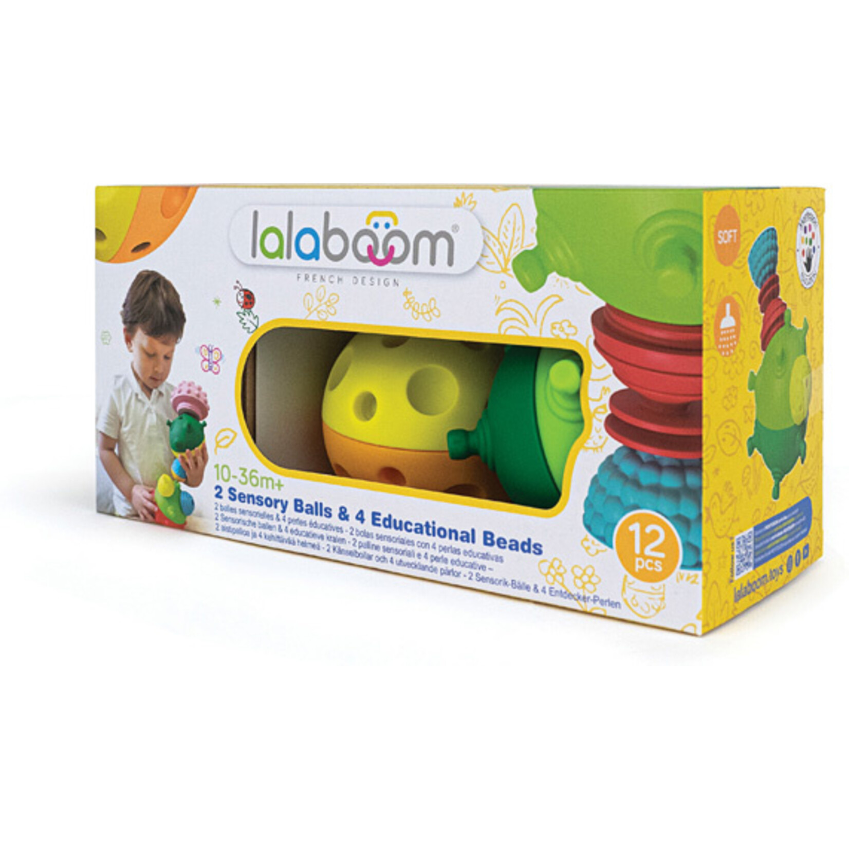 Janod Lalaboom  2 Sensory Balls & Beads - 12pcs