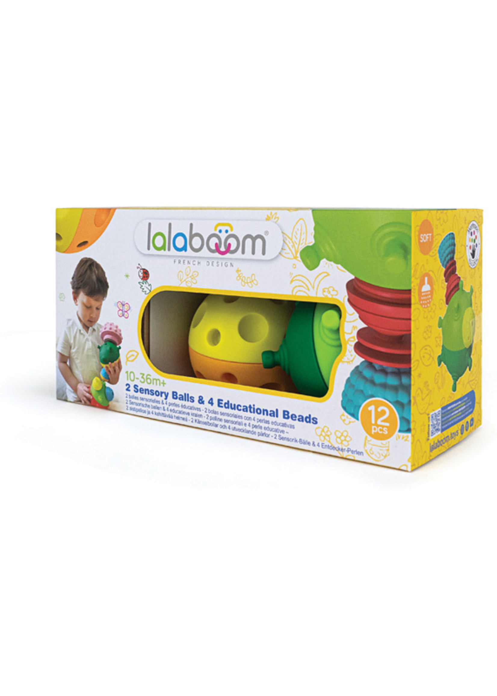 Janod Lalaboom  2 Sensory Balls & Beads - 12pcs