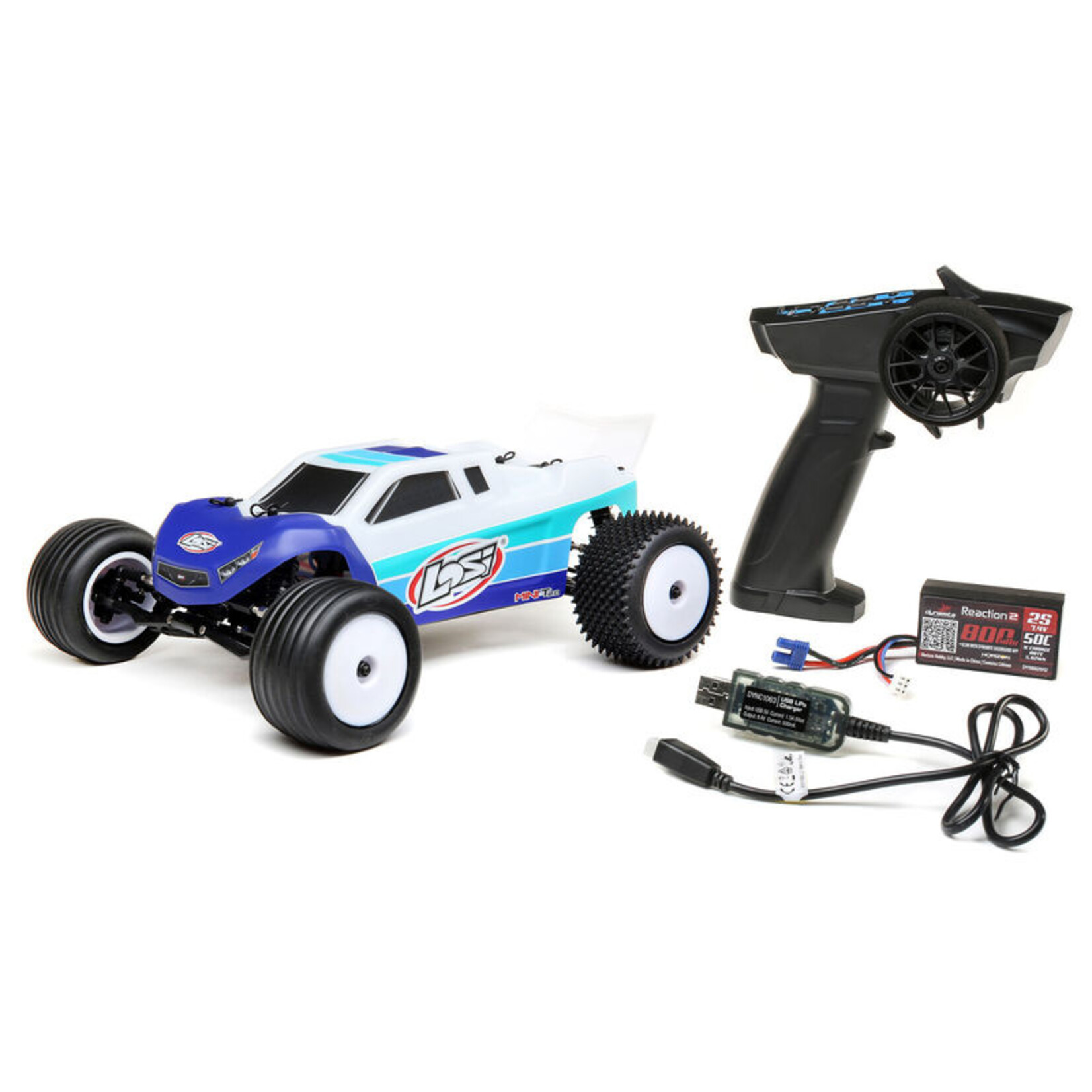 Losi 1/18 Mini-T 2.0 2WD RTR Brushless Stadium Truck - Blue