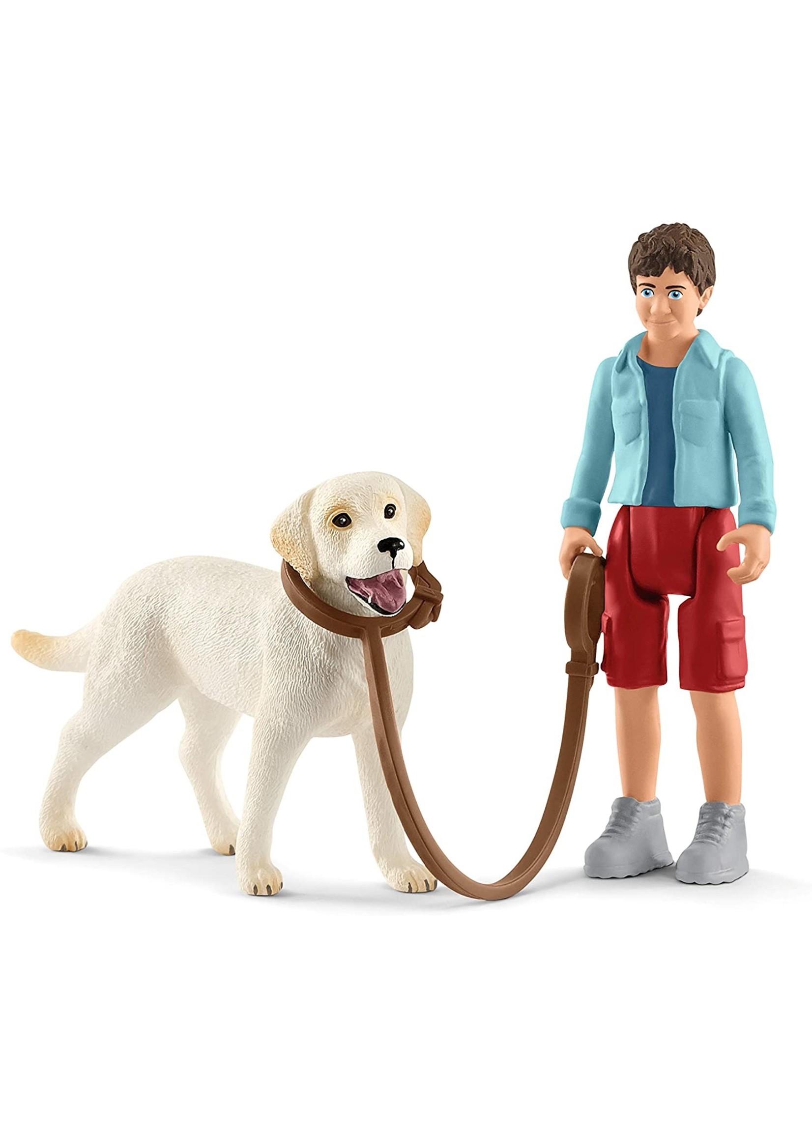 Schleich 42478 - Walking w/Labrador Retriever