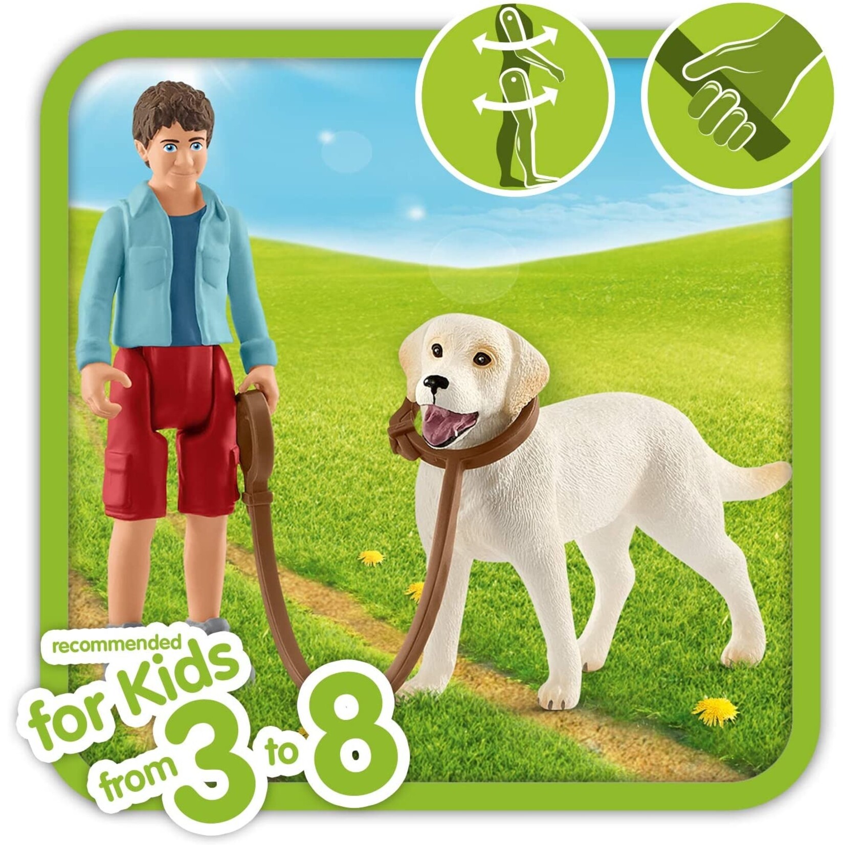 Schleich 42478 - Walking w/Labrador Retriever