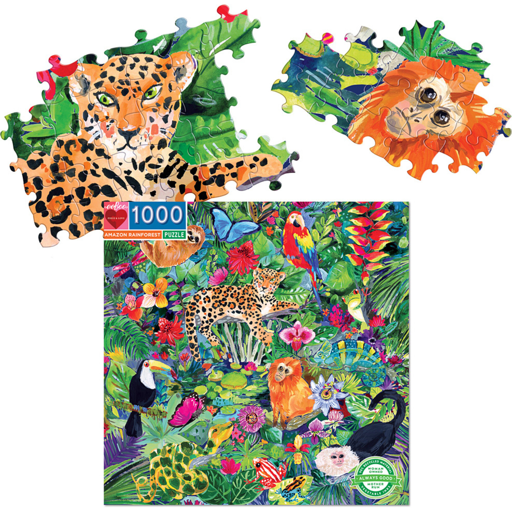 Eeboo Amazon Rainforest - 1000 Piece Puzzle
