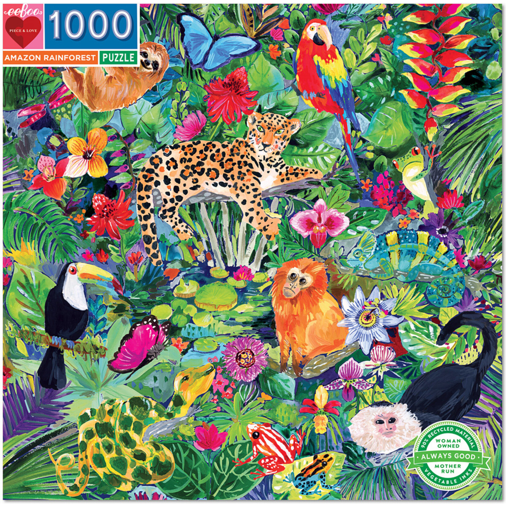 Eeboo Amazon Rainforest - 1000 Piece Puzzle