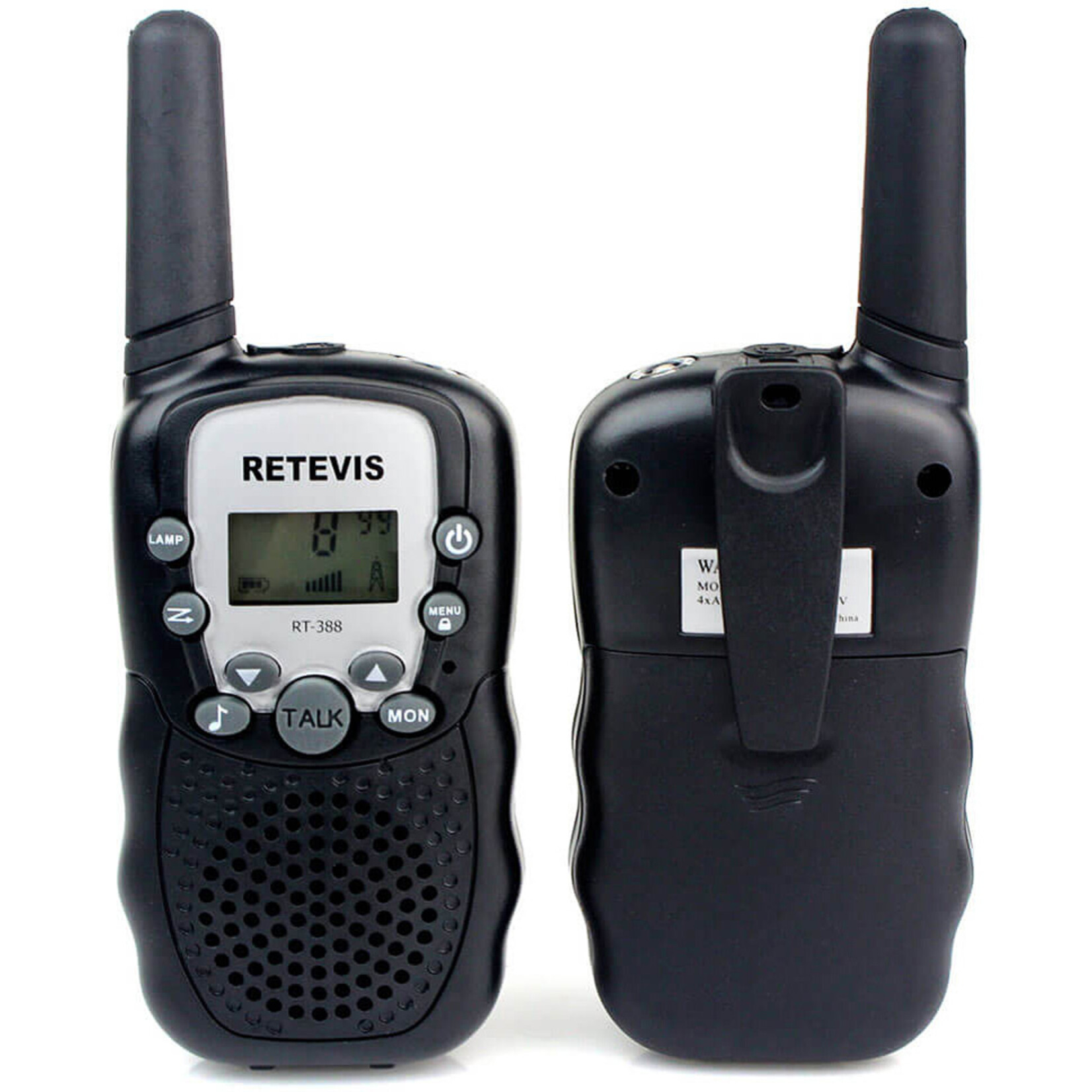 US Toy Kids Walkie Talkies with Flashlight - Black
