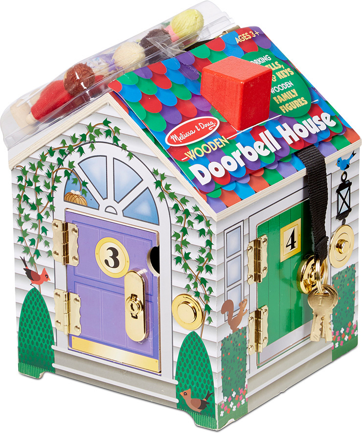 melissa & doug wooden doorbell house