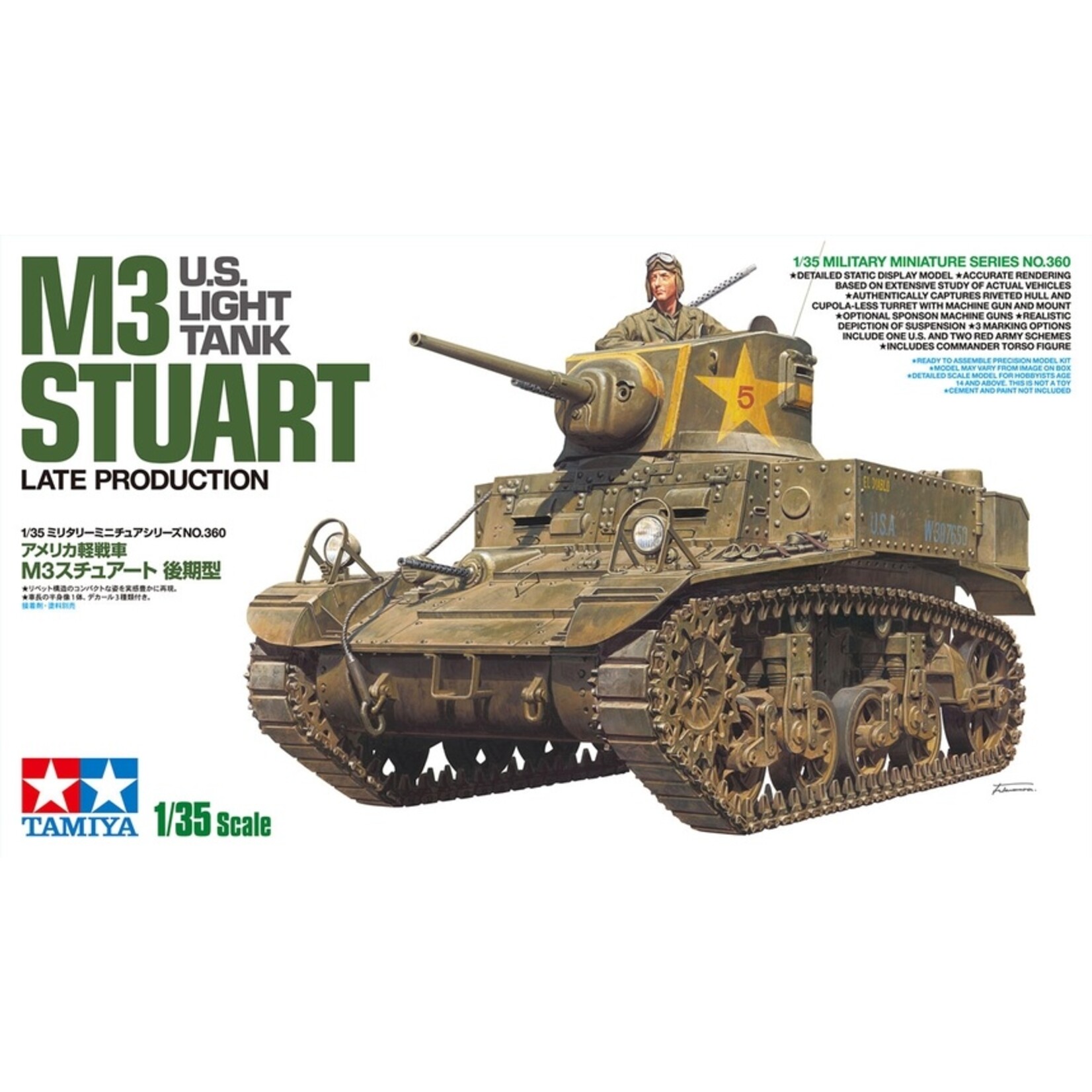 Tamiya 35360 - 1/35  U.S. Light Tank M3 Stuart