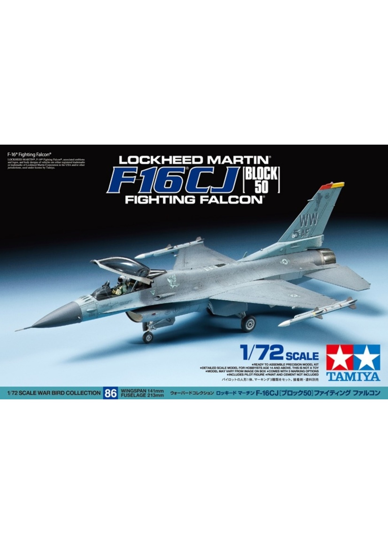 Tamiya 60786 - 1/72 Lockheed Martin F-16 Fighting Falcon