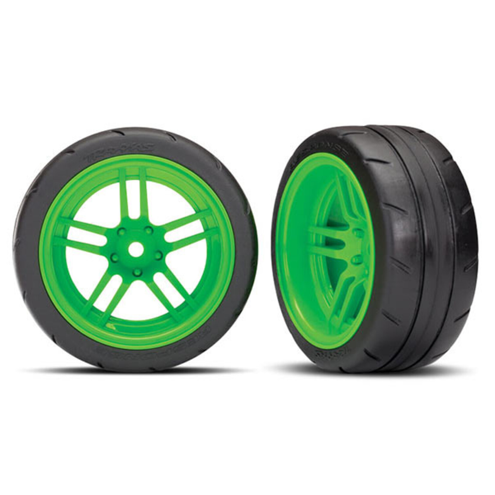 Traxxas 8374G - Split-Spoke Green Wheels / 1.9" Response Tires
