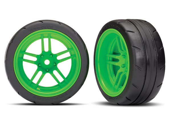 8374G - Split-Spoke Green Wheels / 1.9" Response Tires