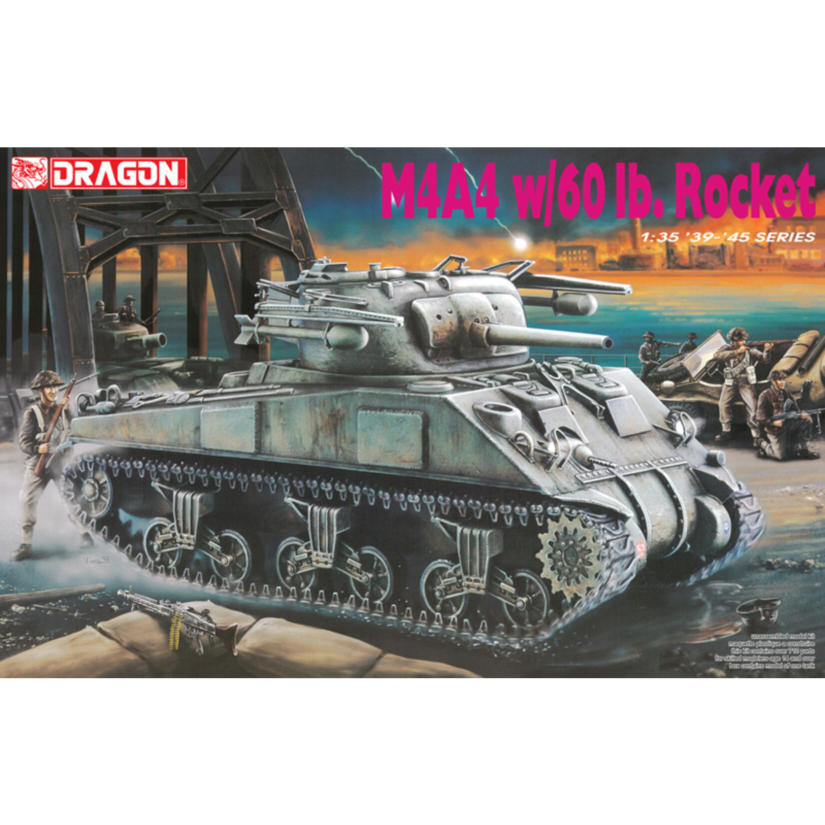 Dragon Models 6041 - 1/35 M4A4 w/60lb Rocket (Clearance)