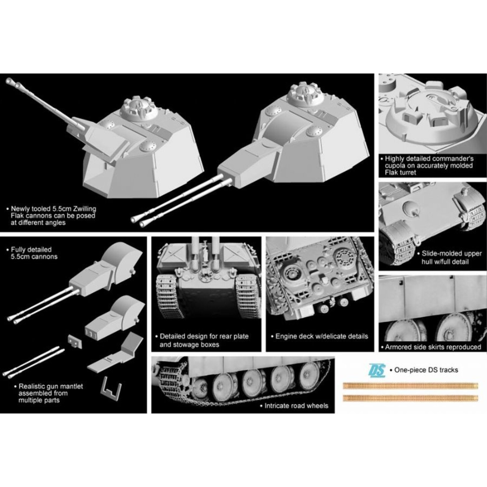 Dragon Models 7488 - 1/72 5.5cm Zwilling Flakpanzer