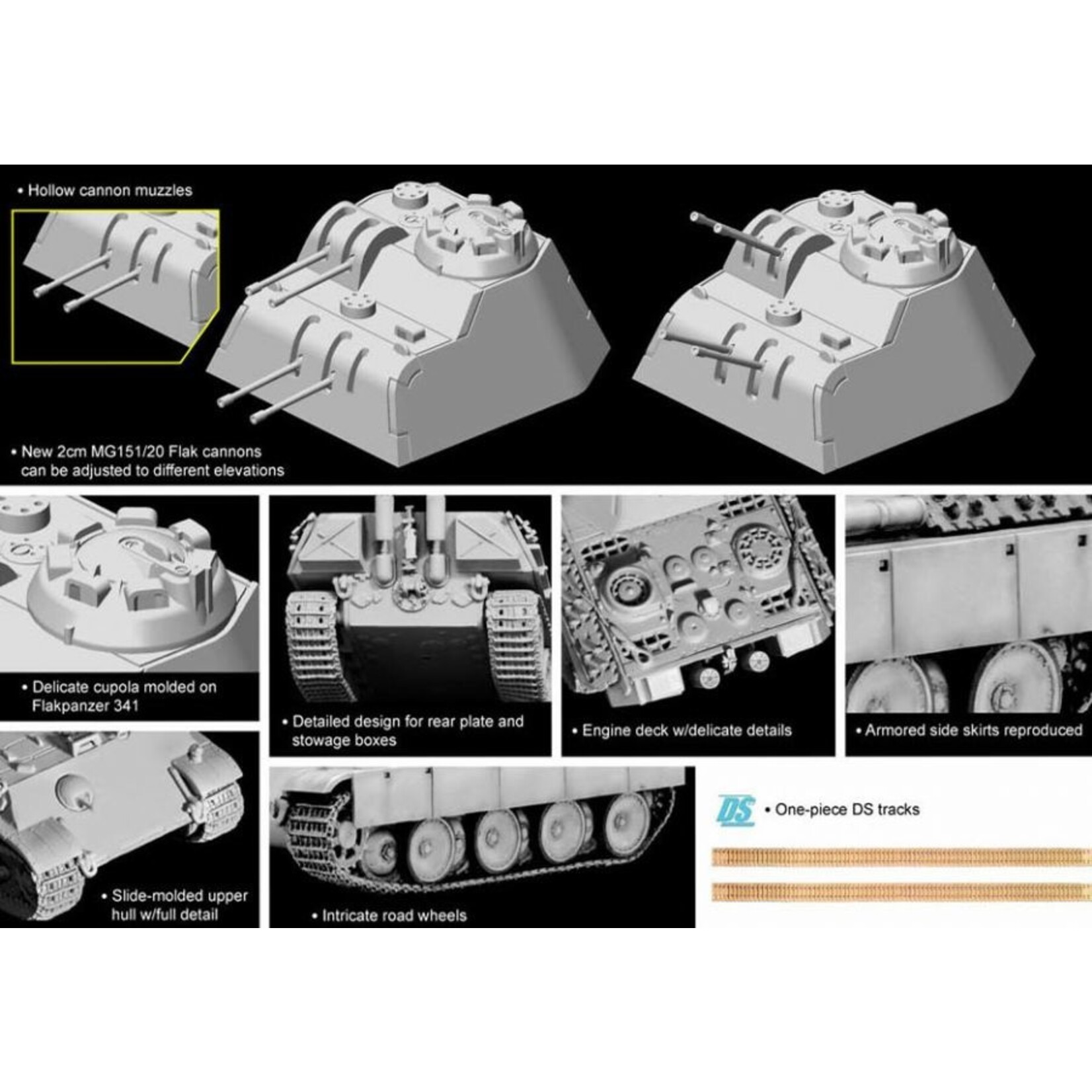 Dragon Models 7487 - 1/72 Flakpanzer 341 mit 2cm Flakvierling