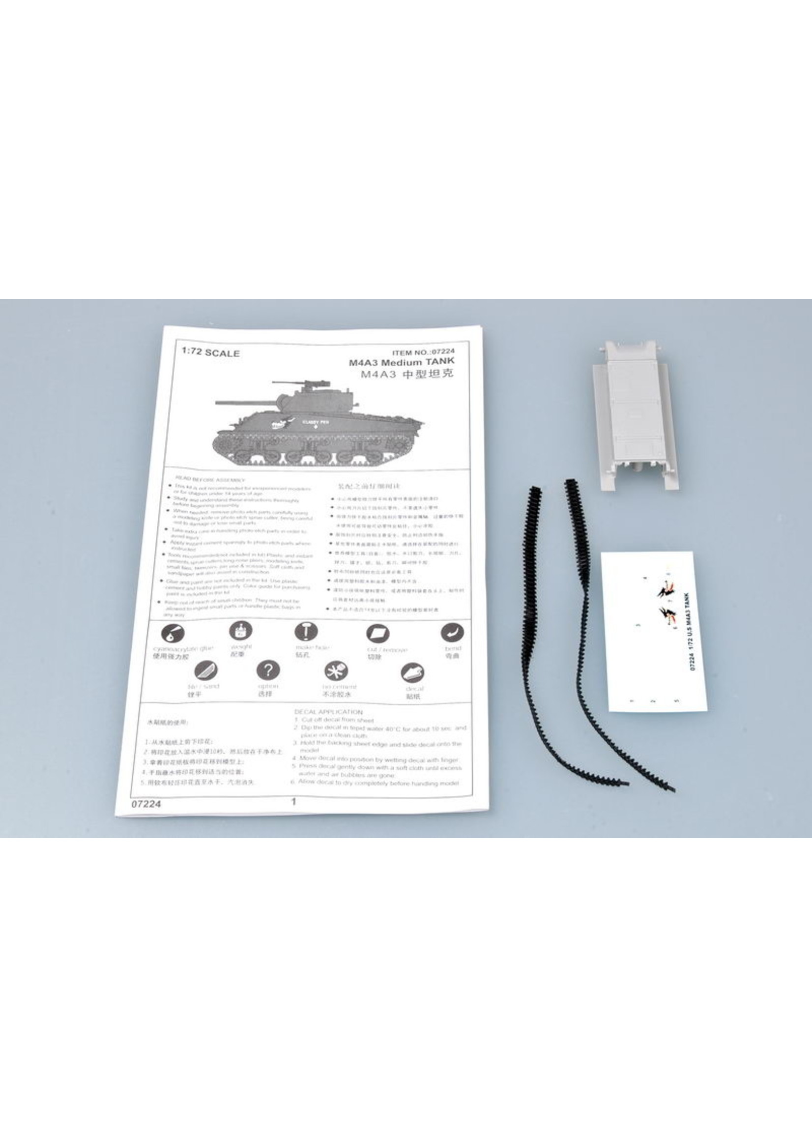 Trumpeter TSM 7224 - 1/72 U.S. M4A3 Medium Tank