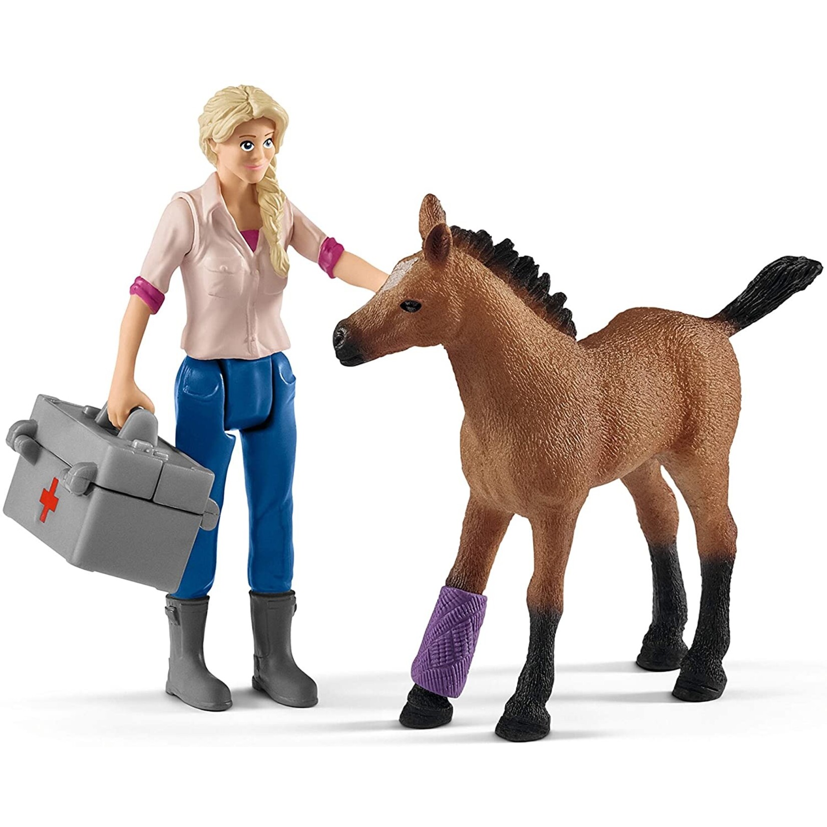 Schleich 42486 - Vet Visiting Mare & Foal