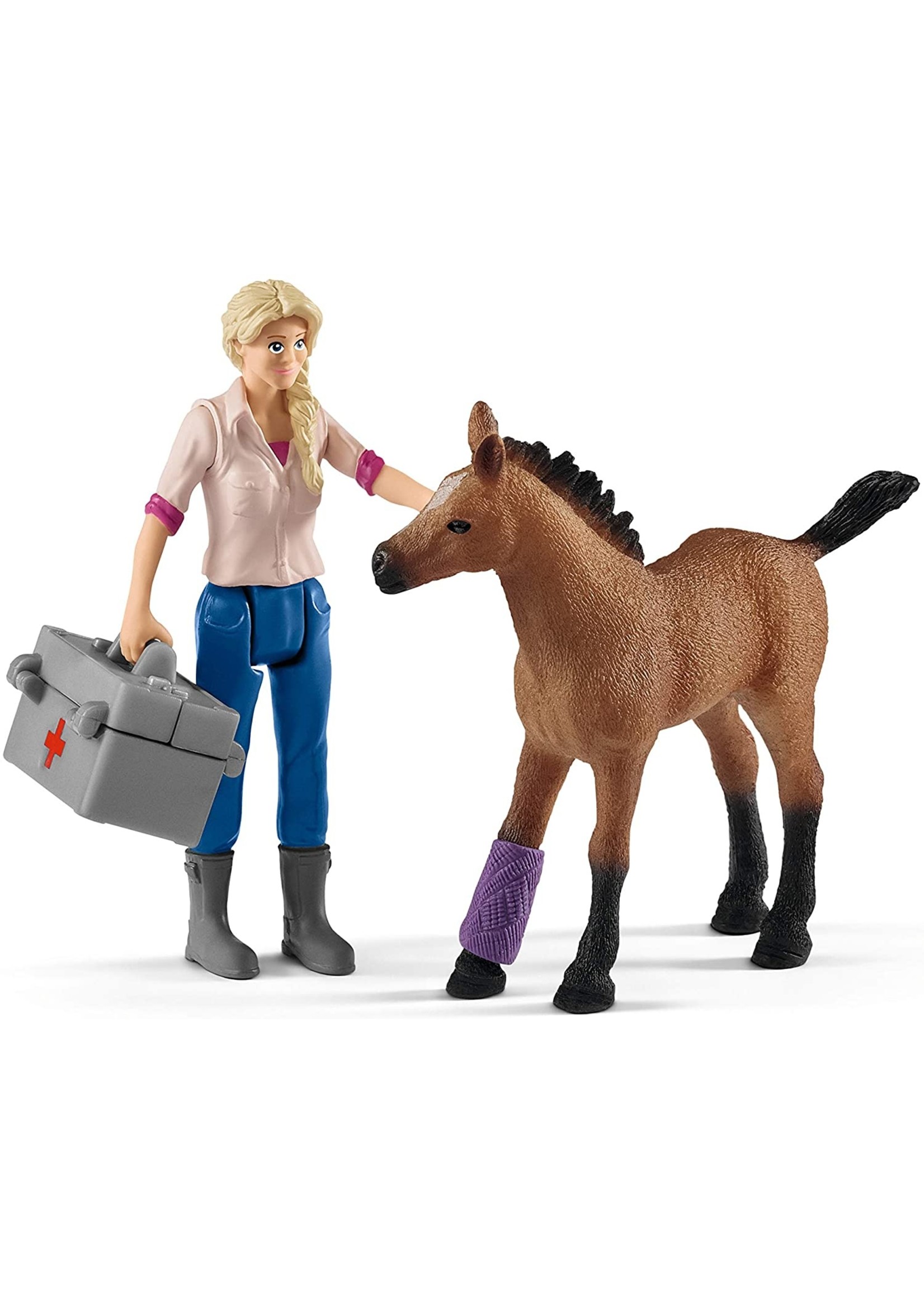 Schleich 42486 - Vet Visiting Mare & Foal