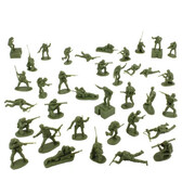 40034 - WWII IWO Jima US Marines Plastic Army Men - 36 Piece - Hub 40034 - WWII IWO Jima US Marines Plastic Army Men - 36 Piece - Hub