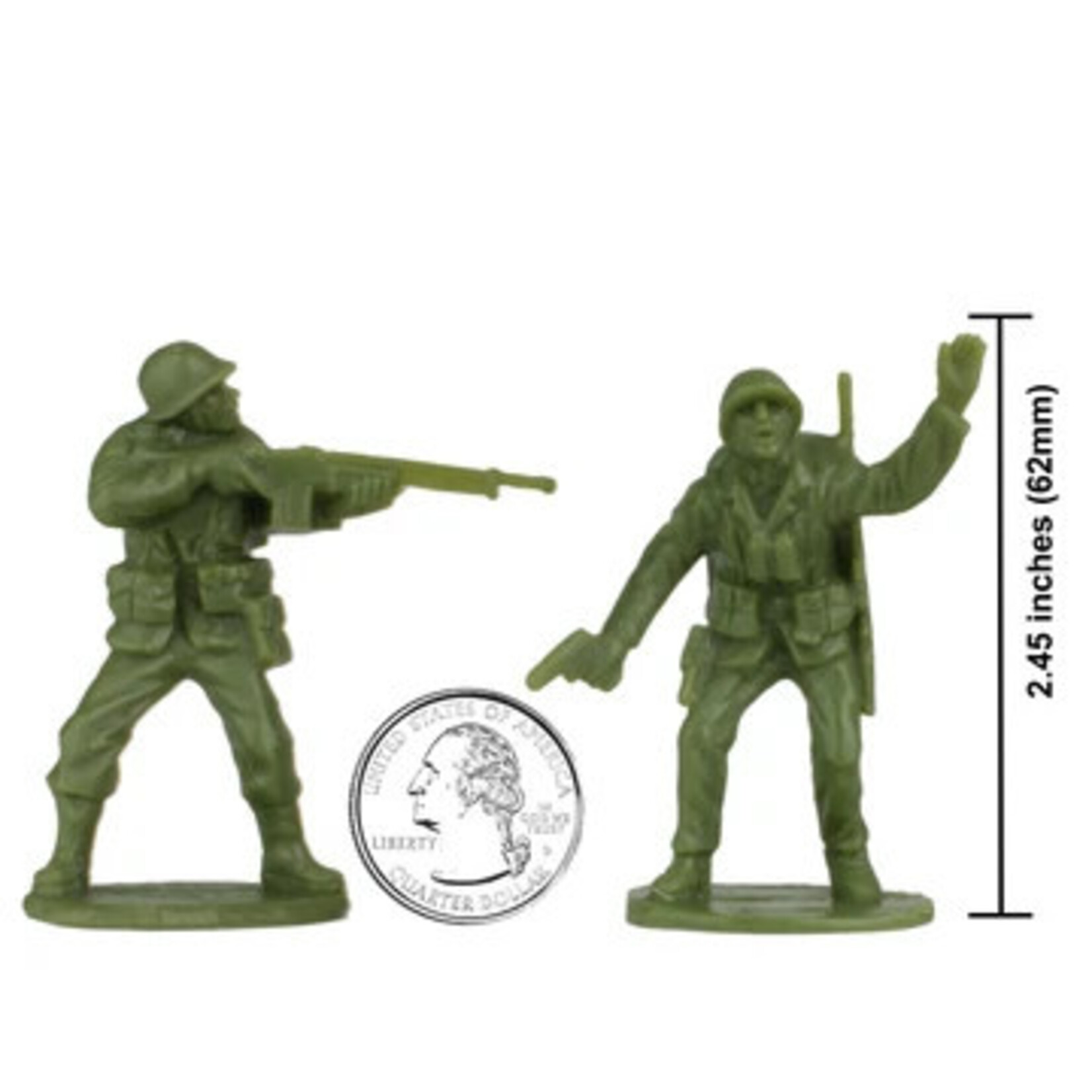 BMC 40034 - WWII IWO Jima US Marines Plastic Army Men - 36 Piece
